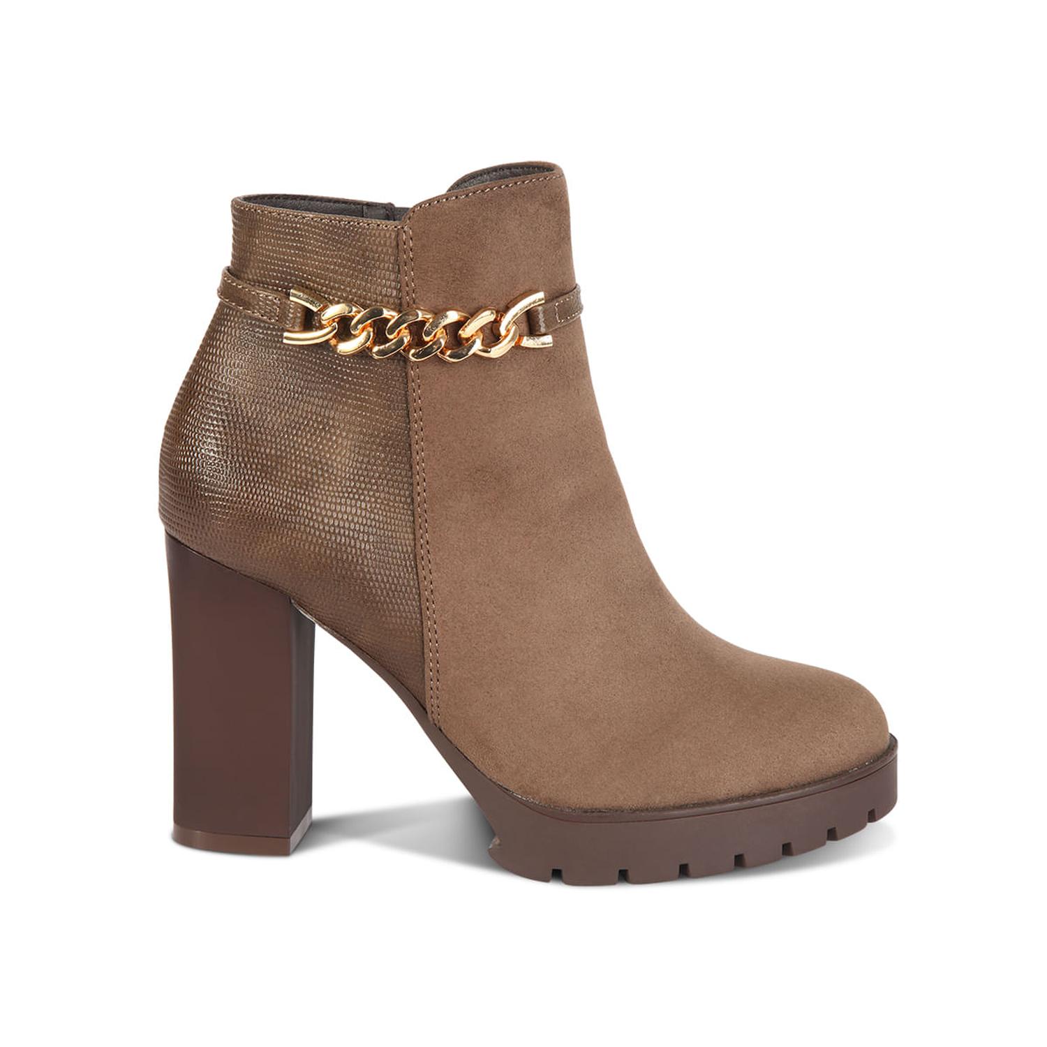 BOTIN CASUAL CON TACO MUJER 7631 TAUPE-STHEF - 2