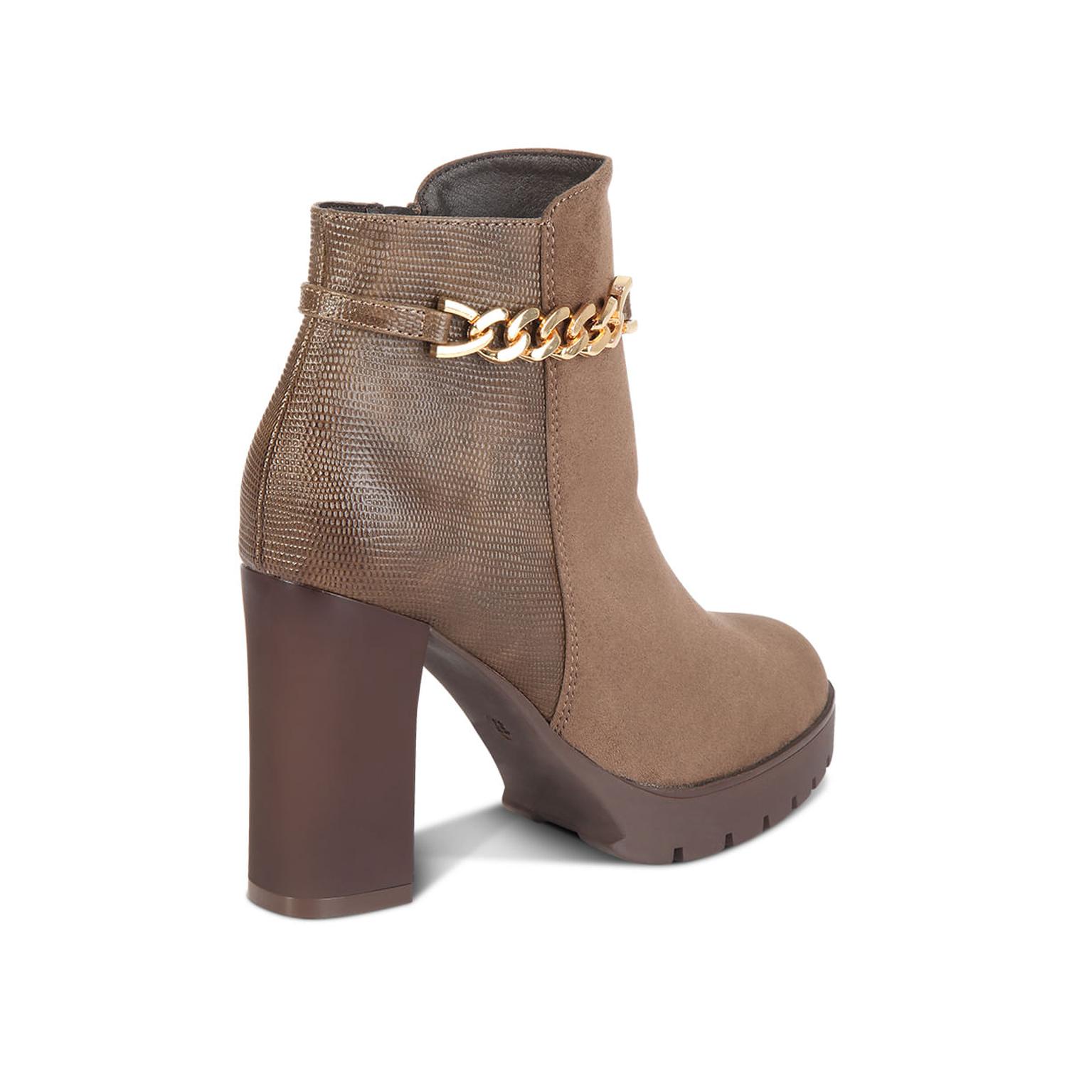 BOTIN CASUAL CON TACO MUJER 7631 TAUPE-STHEF - 3