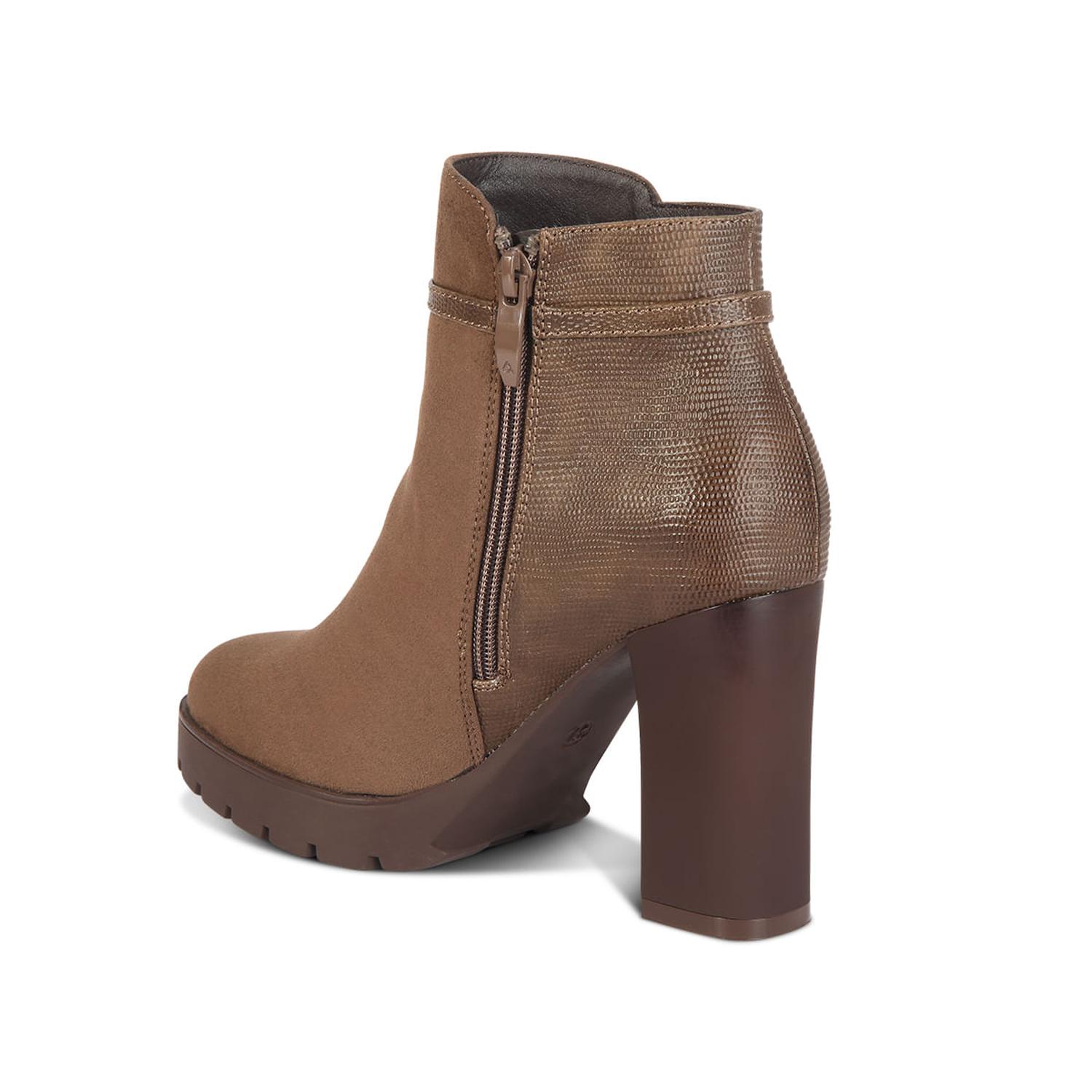 BOTIN CASUAL CON TACO MUJER 7631 TAUPE-STHEF - 4