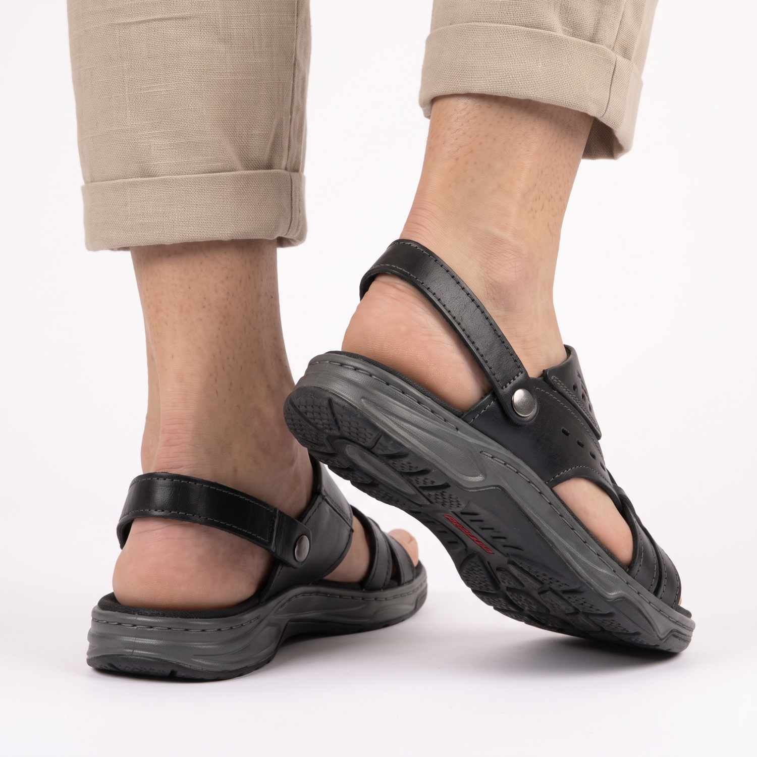 SANDALIA HOMBRE PEGADA PEGADA CASUAL PRETO 132203-06 NEGRO 1075721 - 2