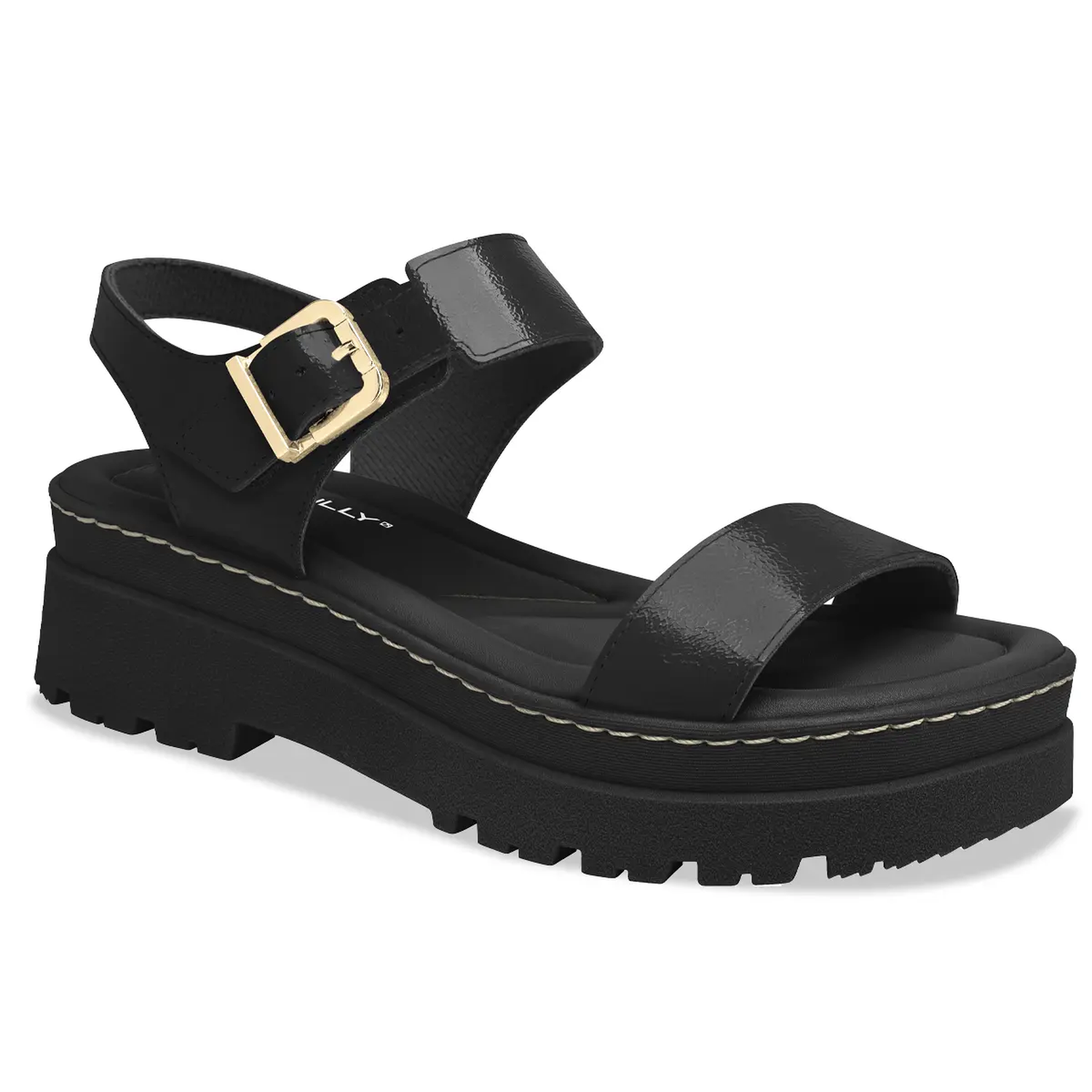 SANDALIA MAXI PICCADILLY PRETO 24900400000009 - 1