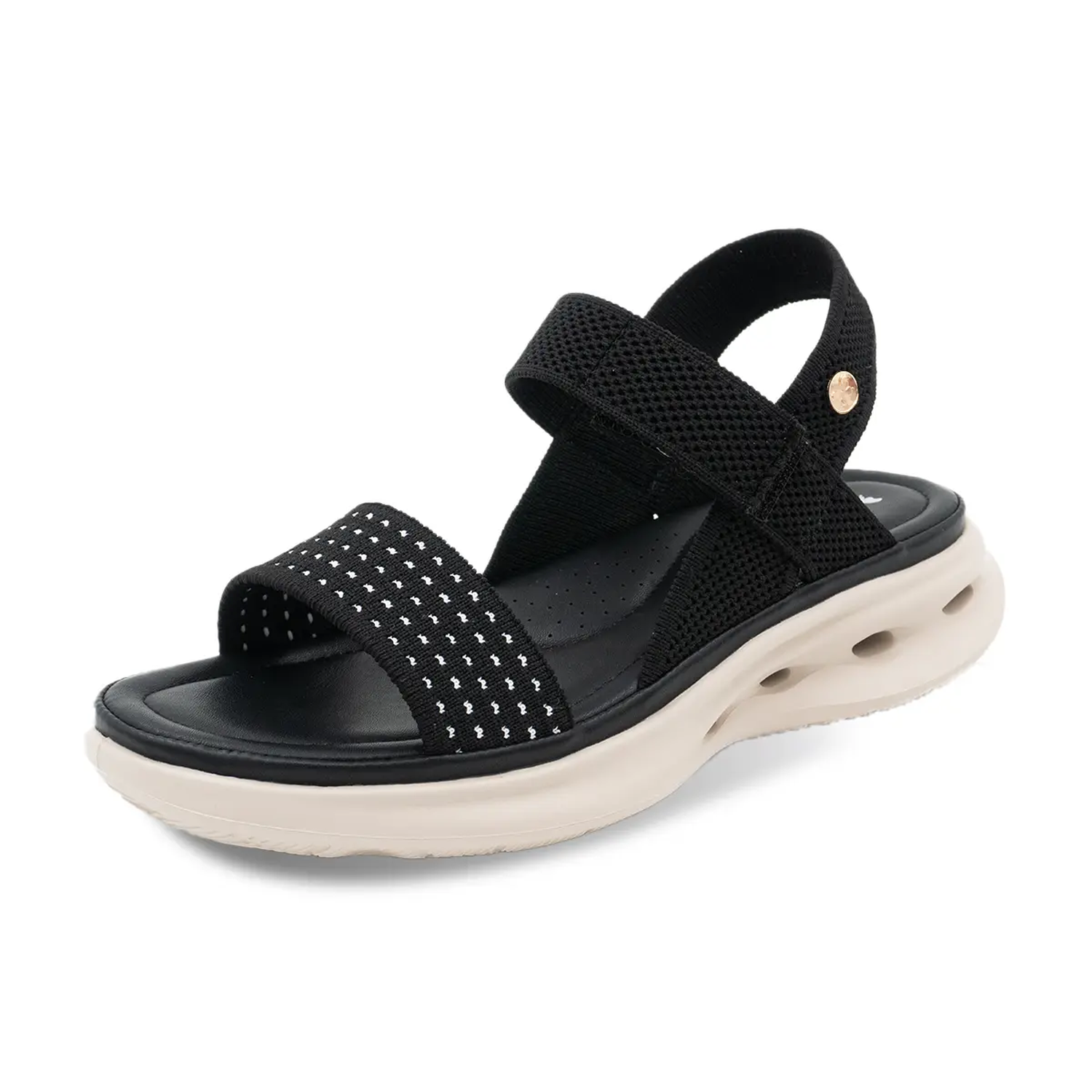 SANDALIA MUJER STHEF CASUAL NEGRO 8151 - 1