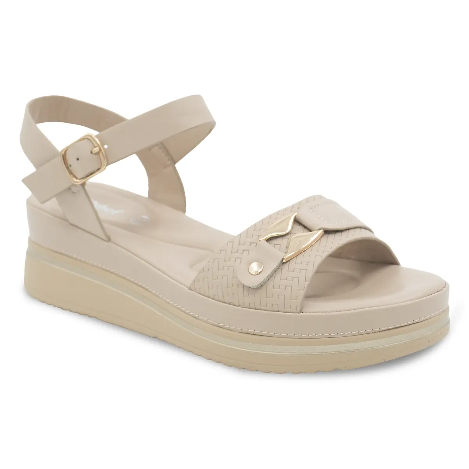 SANDALIA MUJER STHEF CASUAL BEIGE 8178 - 1