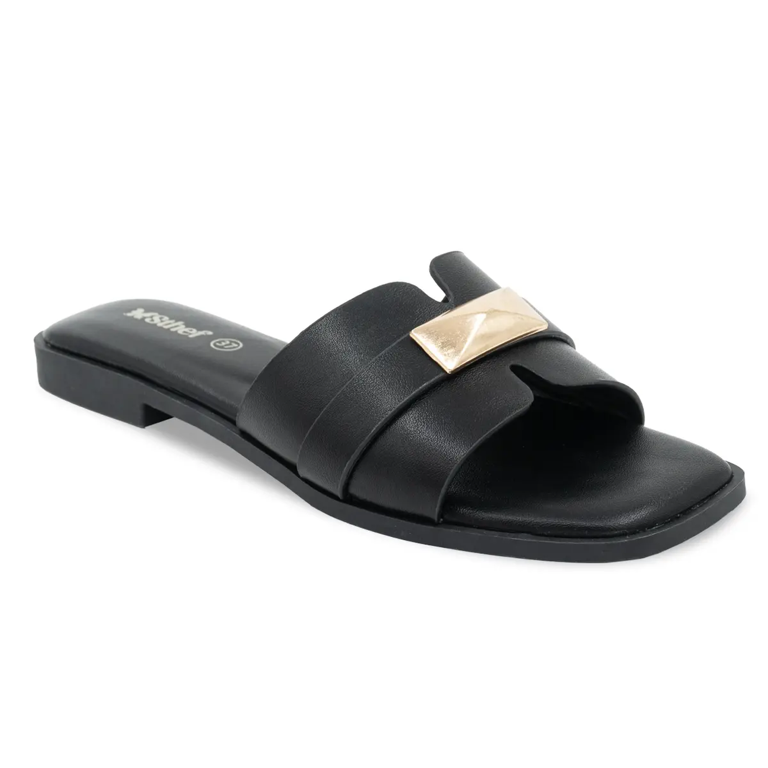 SANDALIA MUJER STHEF CASUAL NEGRO 8208 - 1