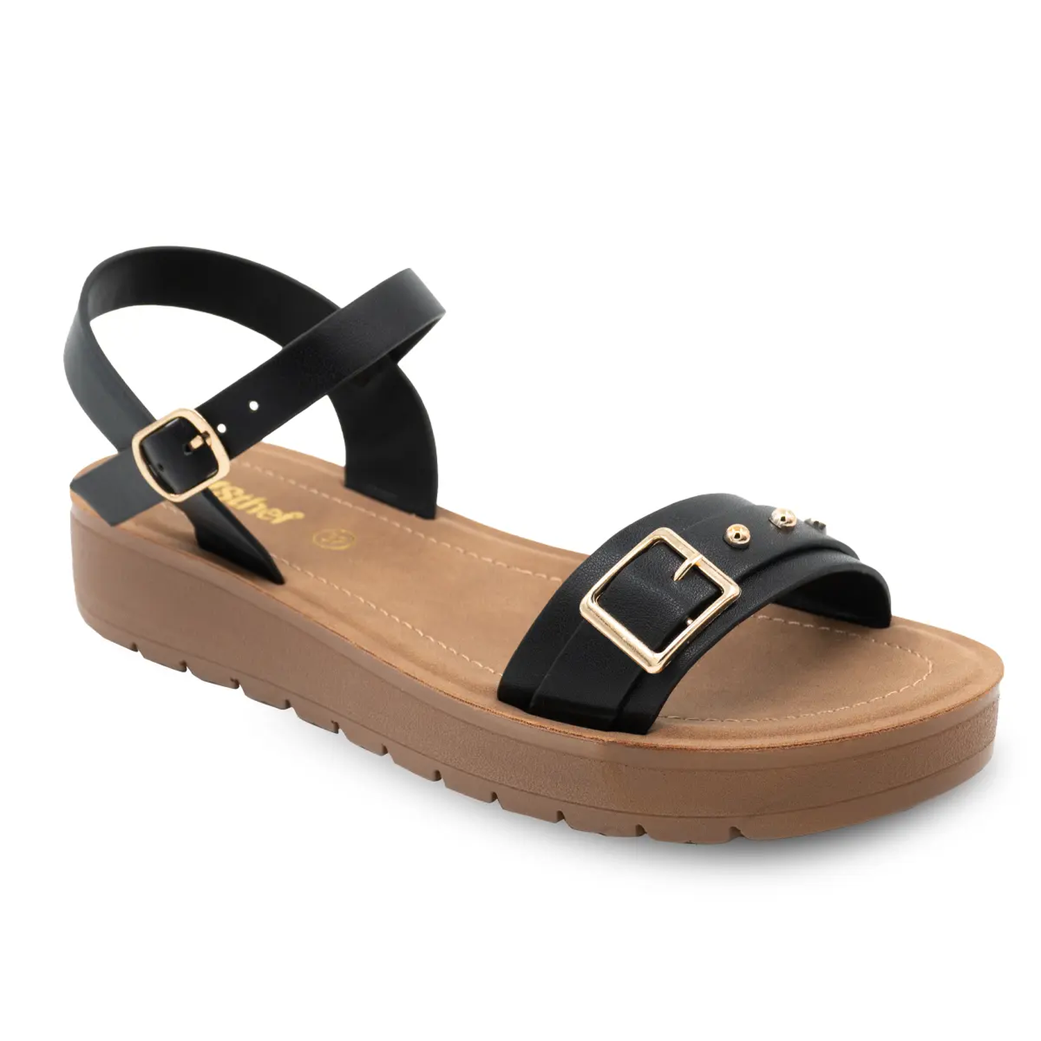 SANDALIA MUJER STHEF CASUAL NEGRO 8157 - 1
