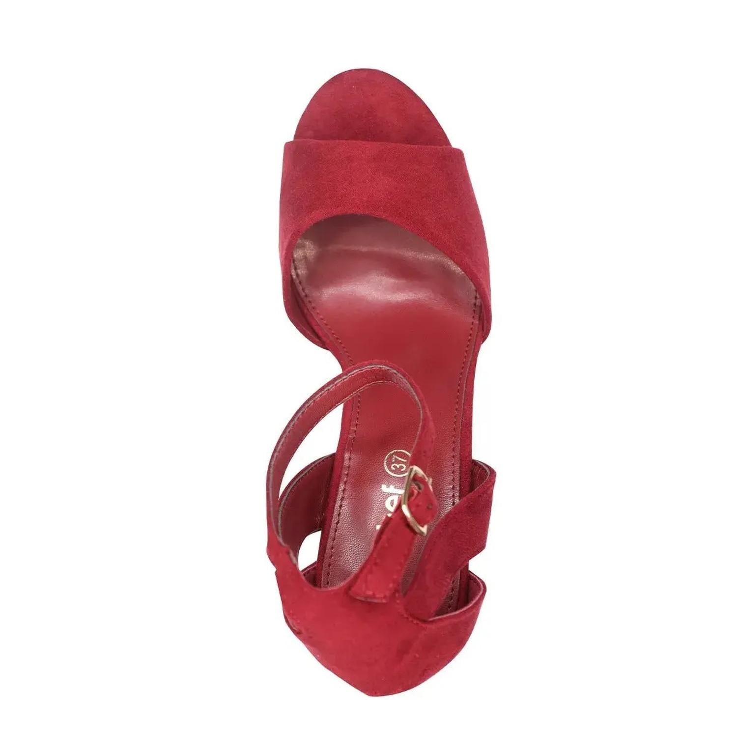SANDALIA MUJER STHEF VESTIR BURGUNDY 7577 ROJO 1088408 - 3
