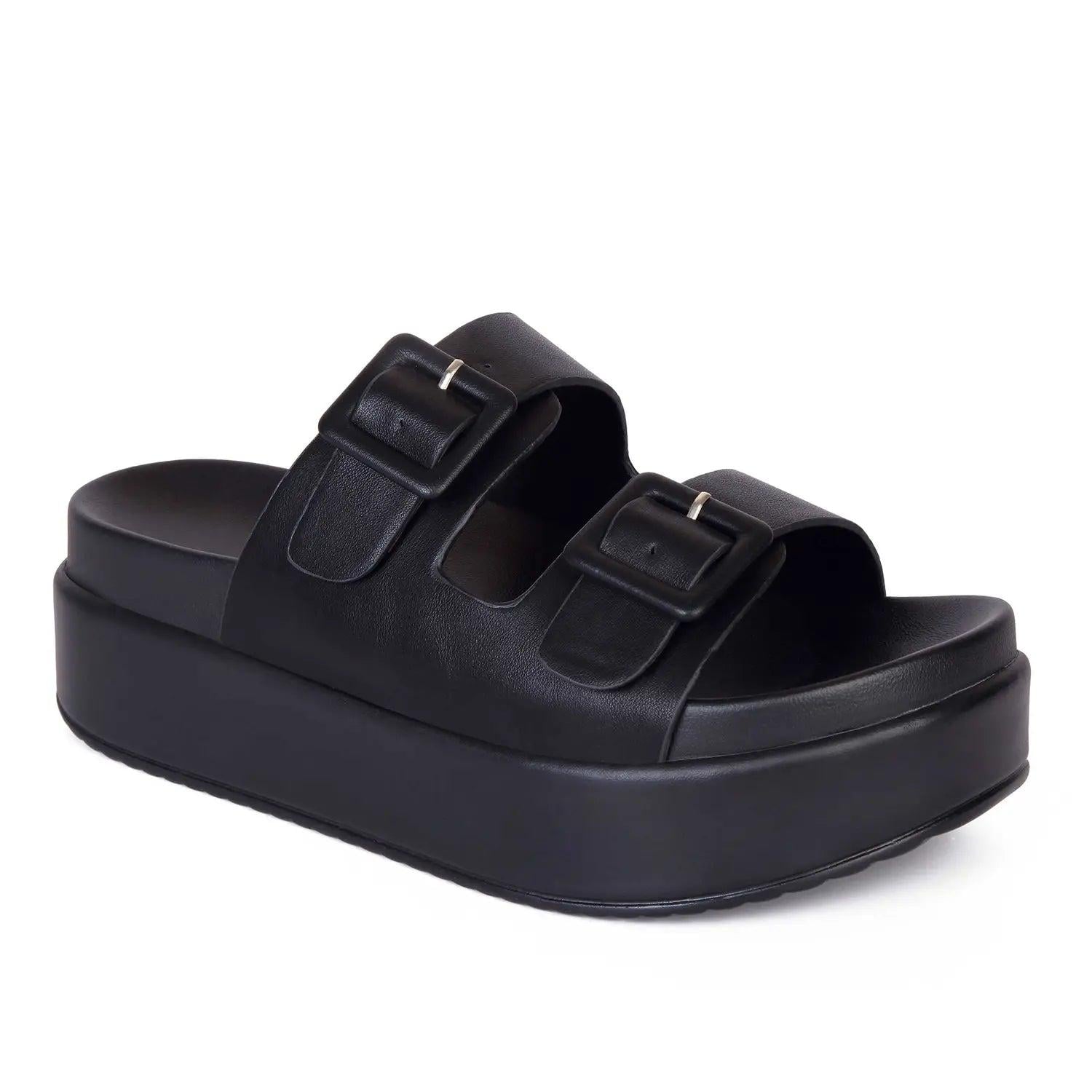 SANDALIA MUJER STHEF CASUAL NEGRO 8006 - 1