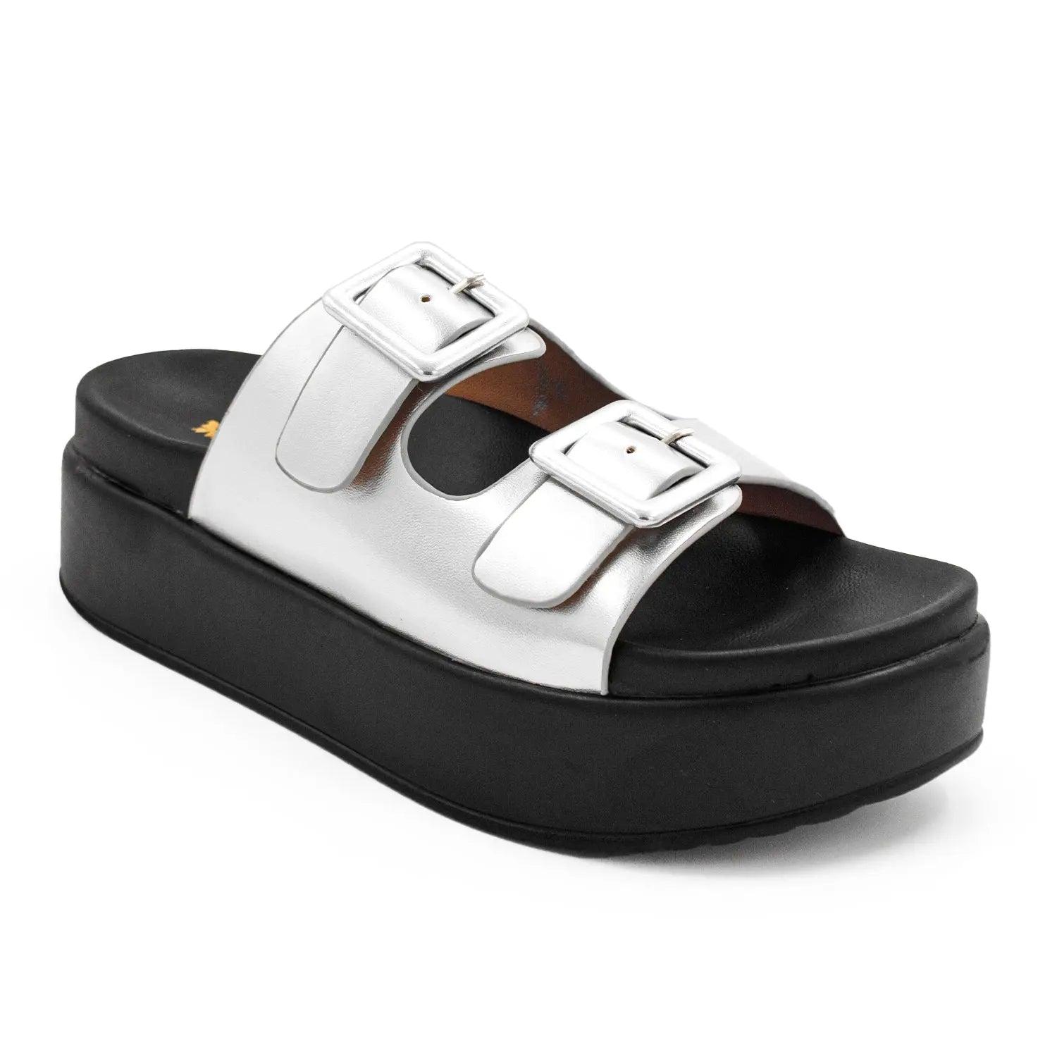 SANDALIA MUJER STHEF CASUAL PLATA 8006 - 1