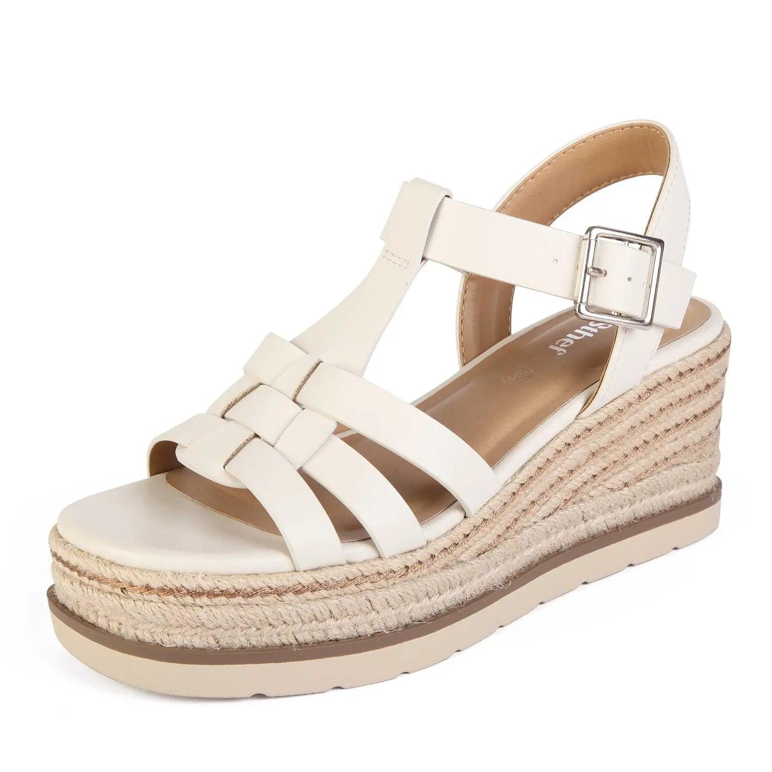 SANDALIA MUJER STHEF CASUAL OFF WHITE 8032 - 1