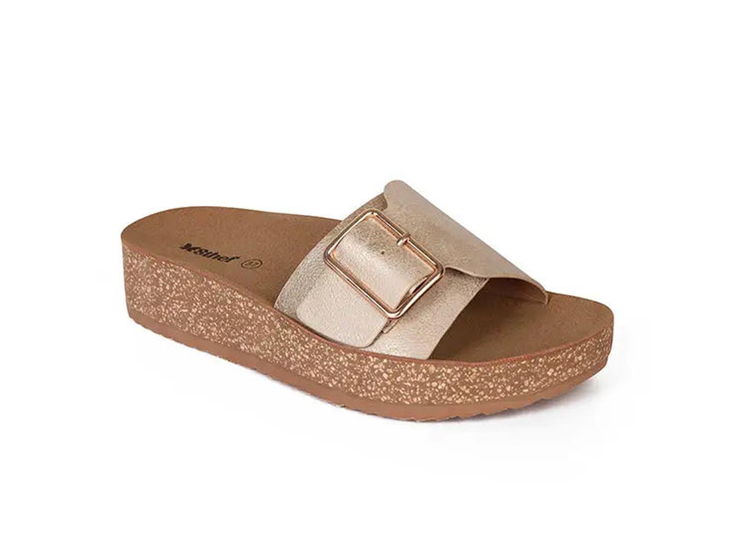 SANDALIA MUJER STHEF CASUAL DORADO 8019 - 1