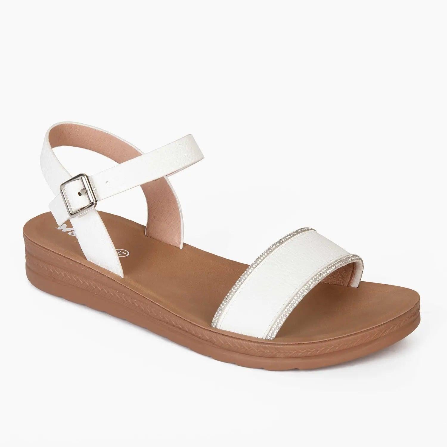 SANDALIA MUJER STHEF CASUAL BLANCO 8017 - 1