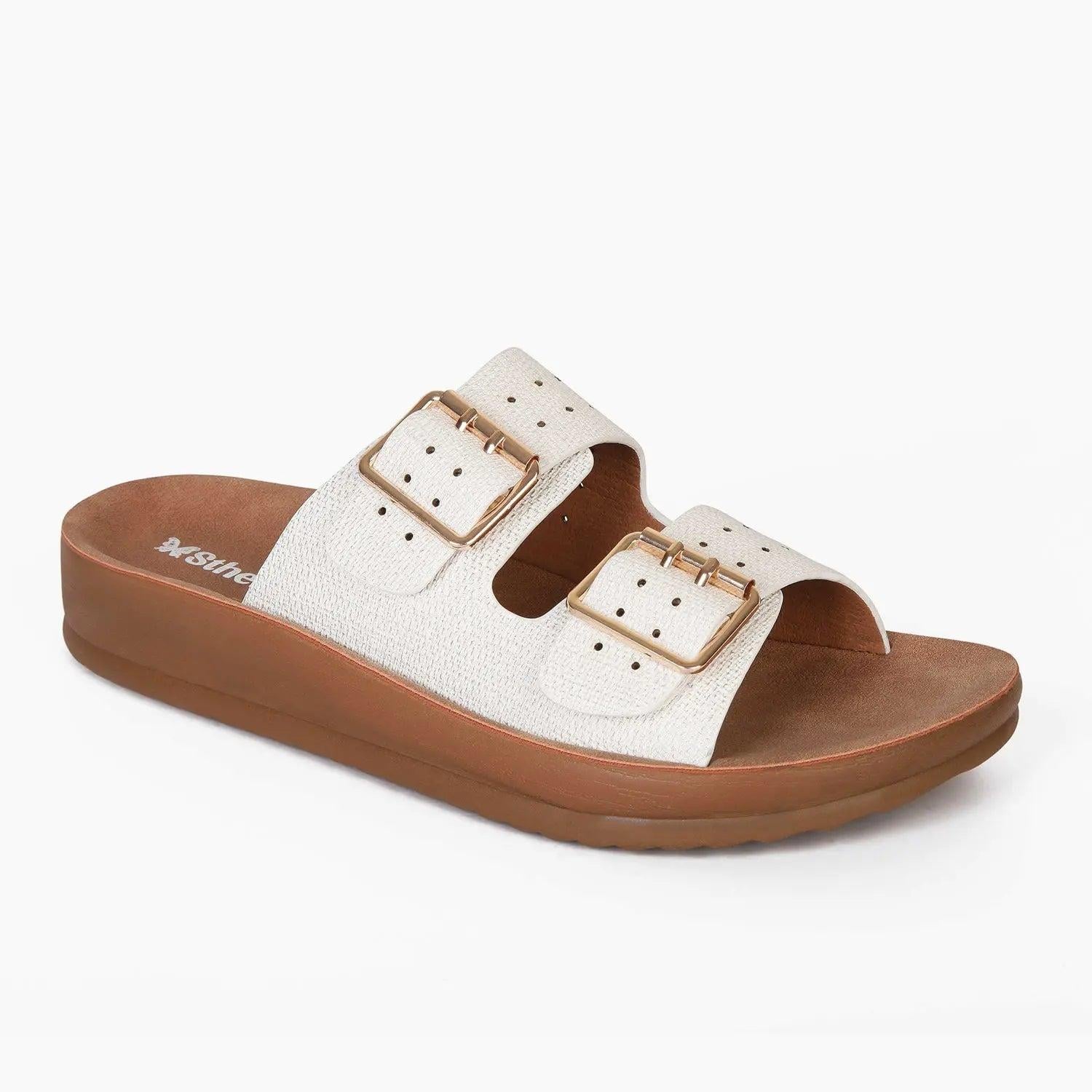 SANDALIA MUJER STHEF CASUAL BLANCO 8015 - 1
