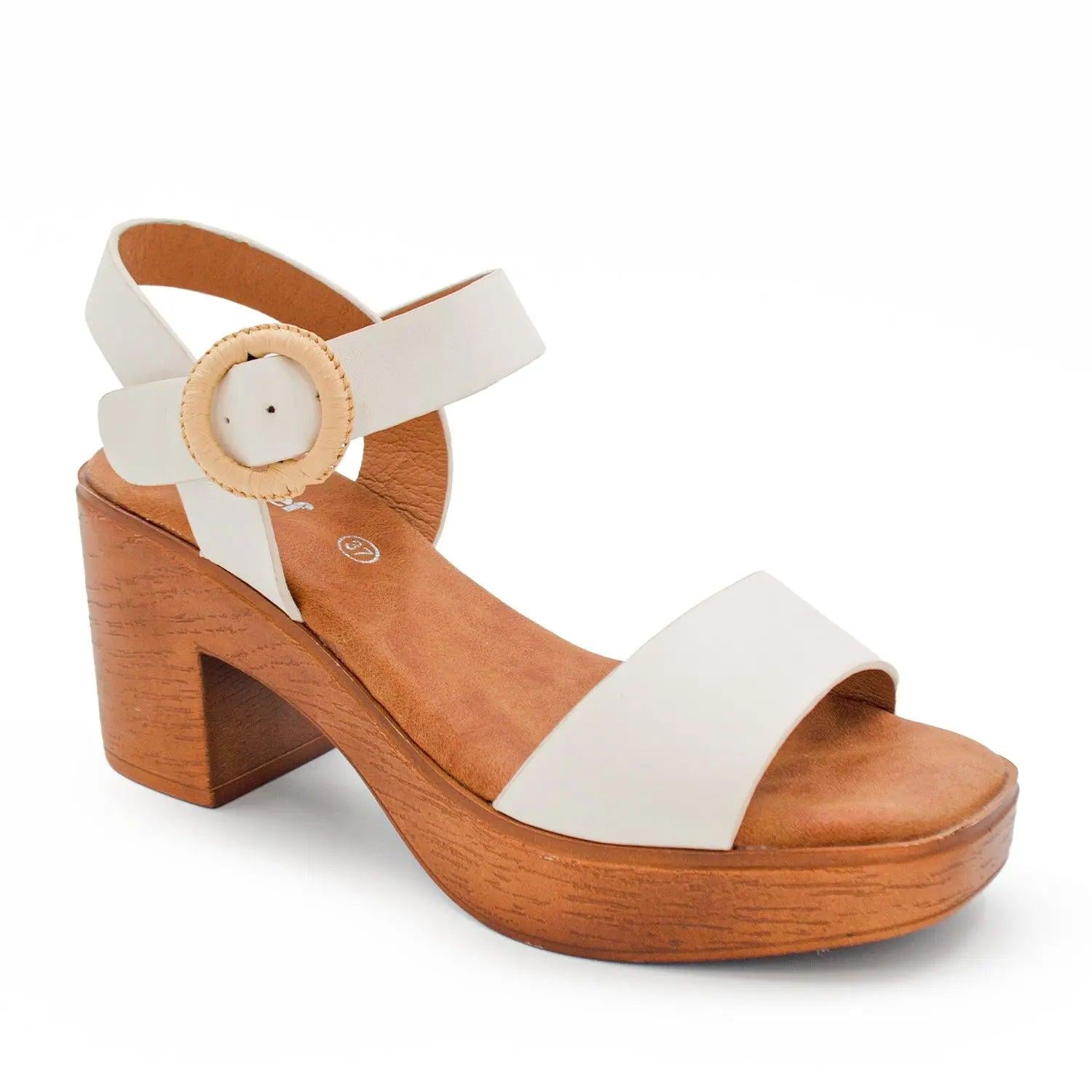 SANDALIA MUJER STHEF CASUAL OFF WHITE 8011 - 1