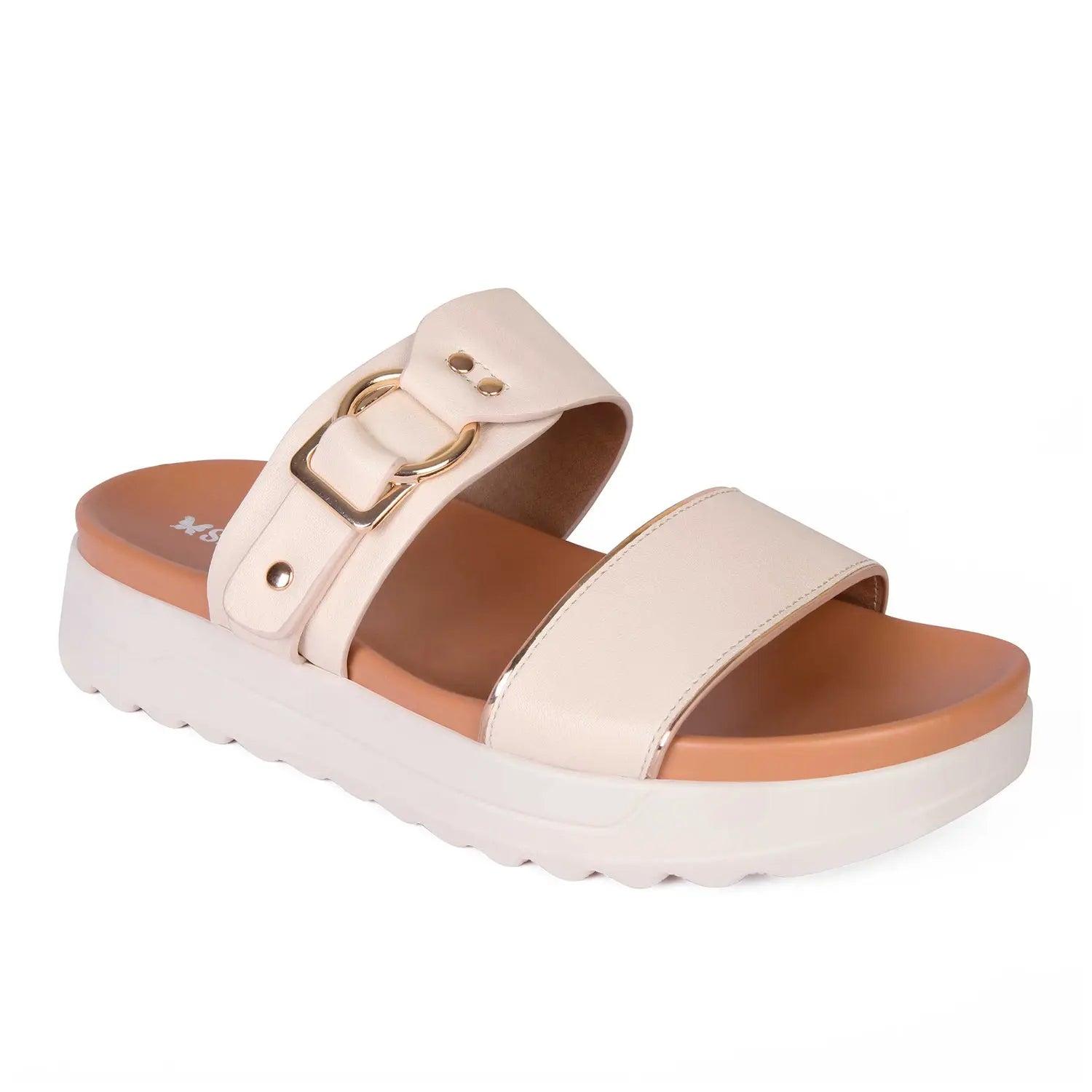 SANDALIA MUJER STHEF CASUAL BEIGE 7998 - 1