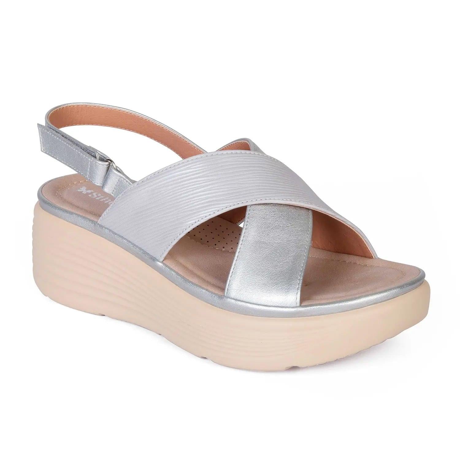 SANDALIA MUJER STHEF CASUAL PLATA 8001 - 1