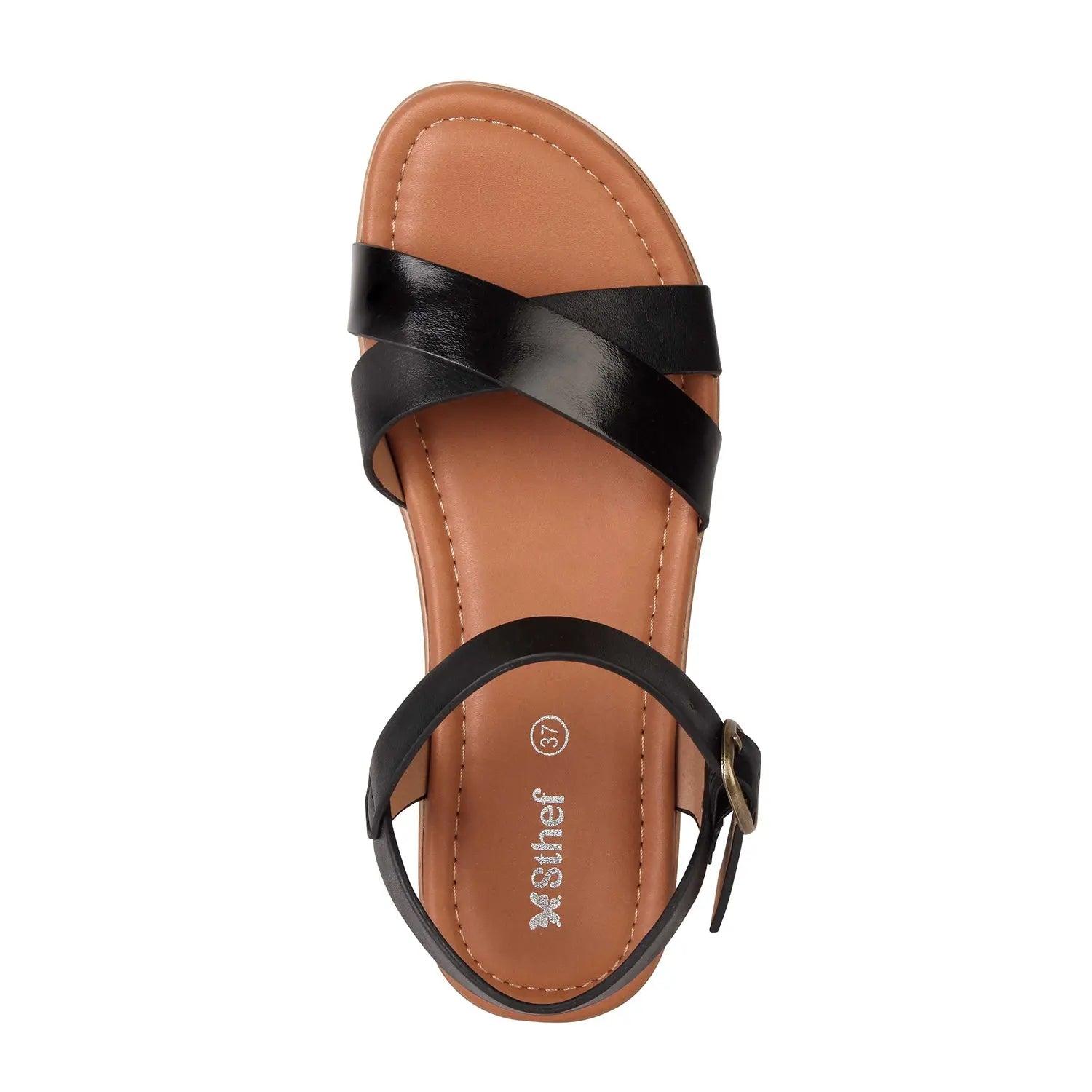 SANDALIA MUJER STHEF CASUAL NEGRO 7999 COLOR NEGRO - 1121481 - 4