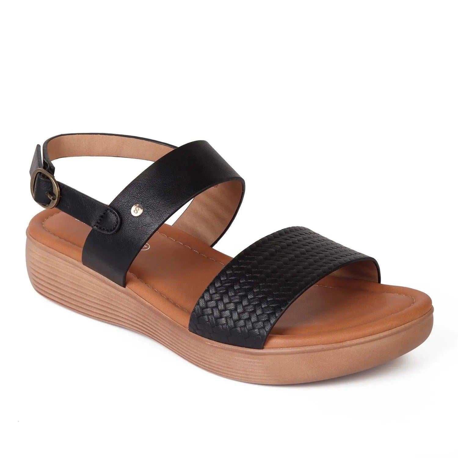SANDALIA MUJER STHEF CASUAL NEGRO 8000 - 1