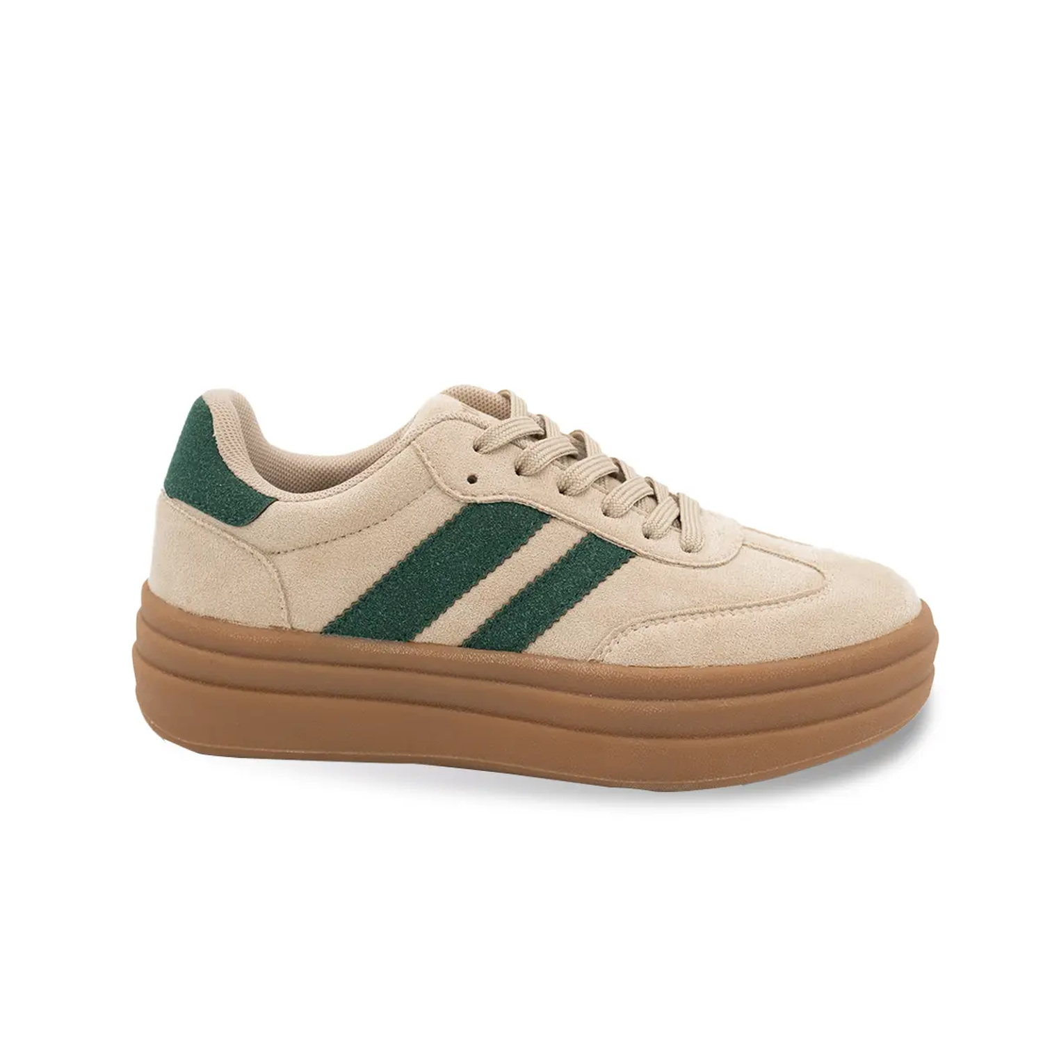 ZAPATILLA MUJER STHEF CASUAL BEIGE/VERDE 8145 - 1