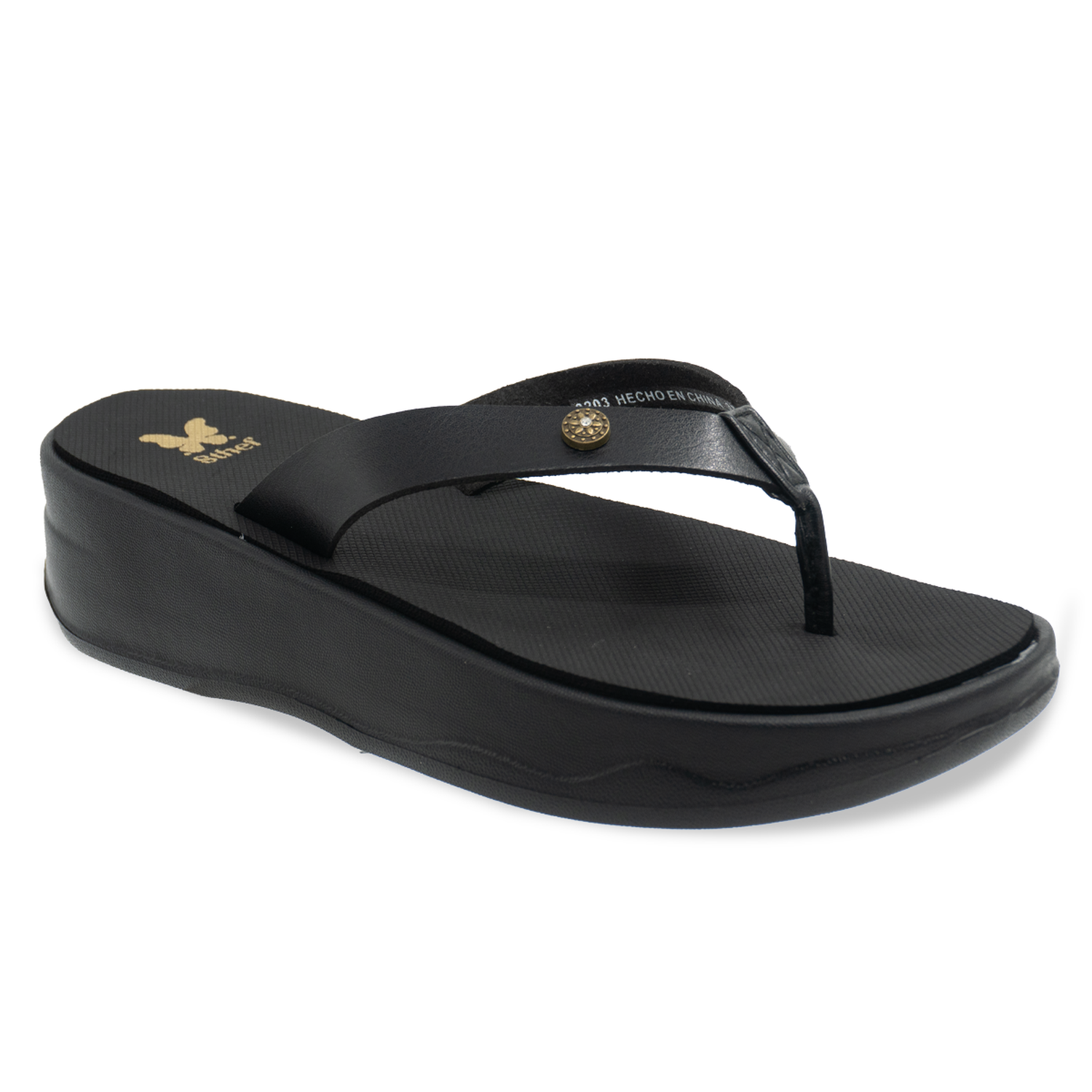 SANDALIA MUJER STHEF PLAYERA NEGRO 8203 - 1