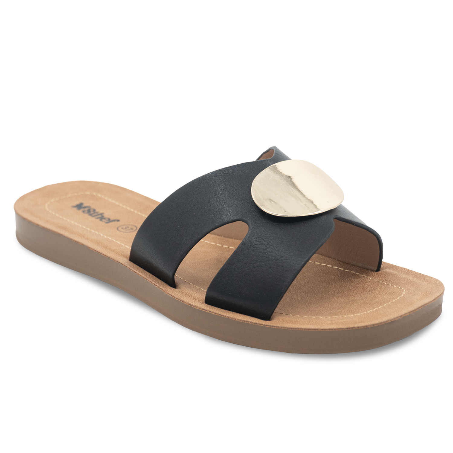 SANDALIA MUJER STHEF CASUAL NEGRO 8165 - 1
