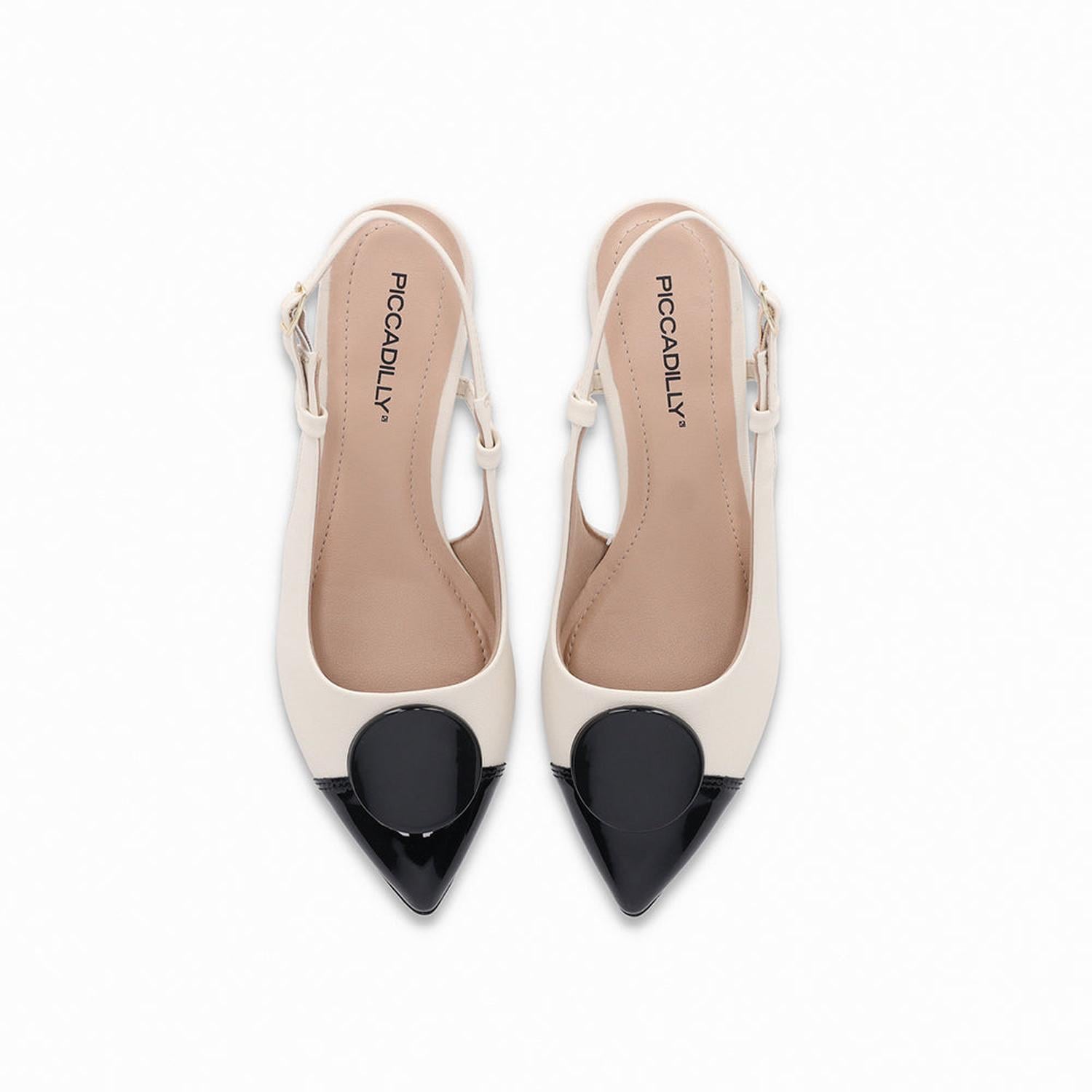 ZAPATO MUJER PICCADILLY VESTIR OFF WHITE/PRETO 73908500000001 COLOR 1134244 - 4