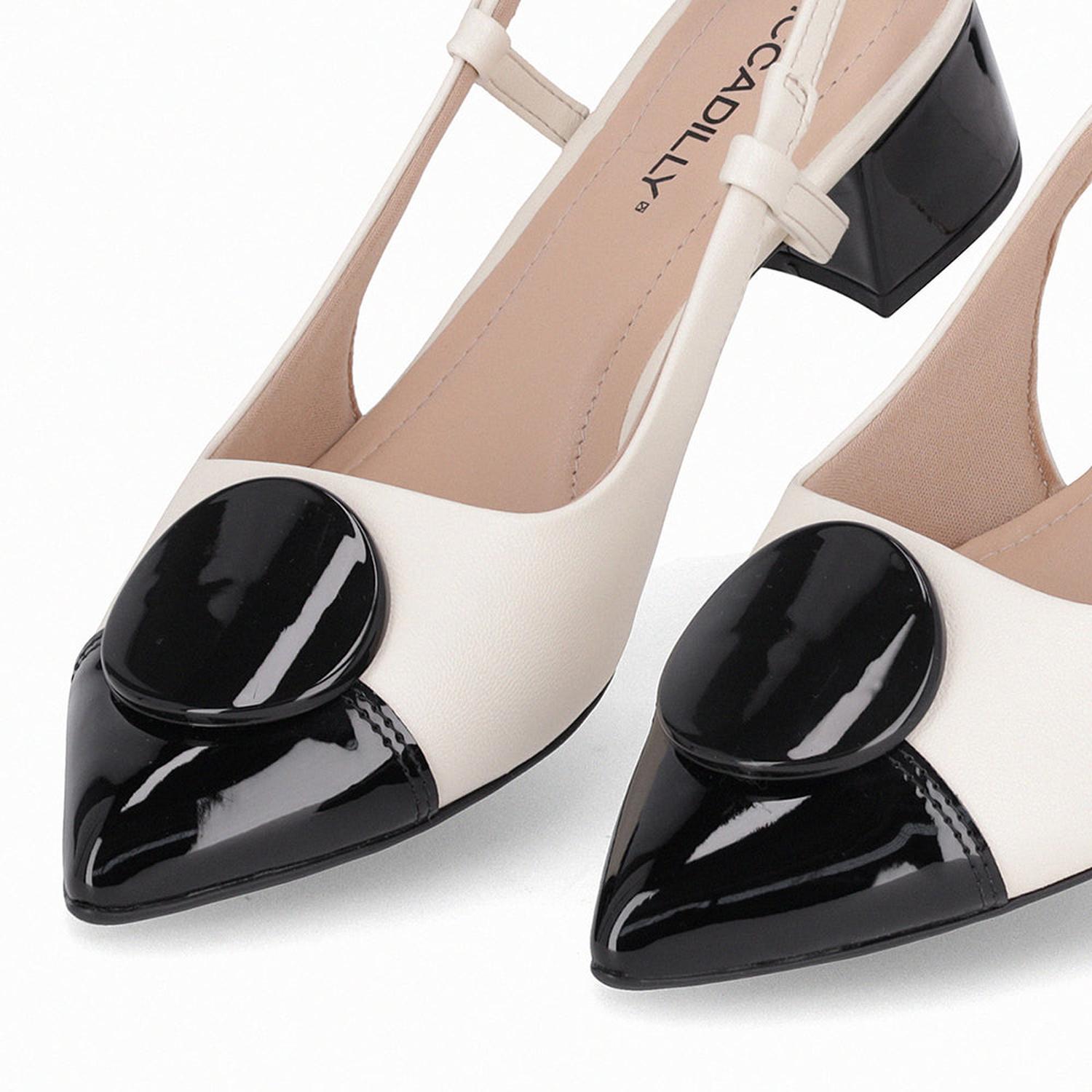 ZAPATO MUJER PICCADILLY VESTIR OFF WHITE/PRETO 73908500000001 COLOR 1134244 - 5