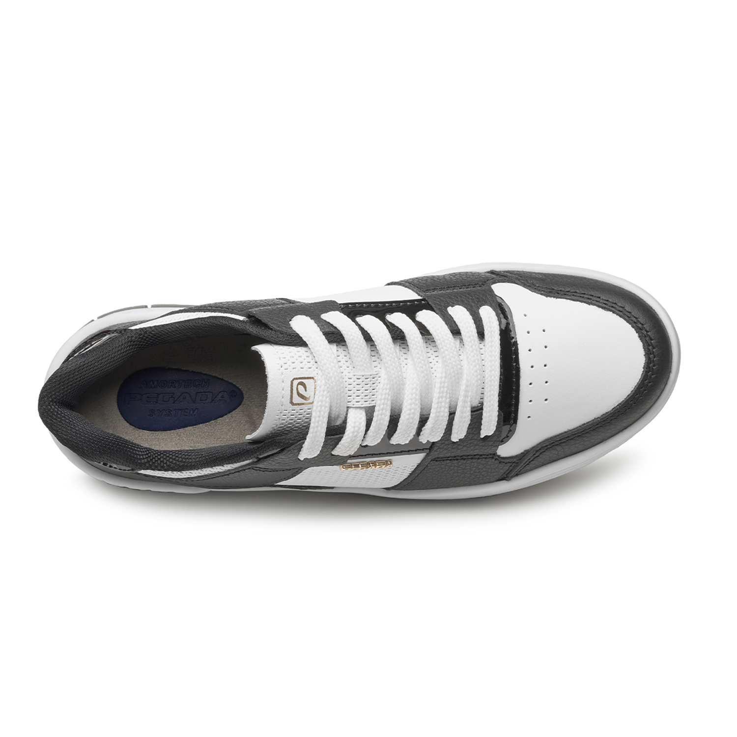 ZAPATILLA MUJER PEGADA CASUAL BRANCO/PRETO 212602-04 NEGRO 1135324 - 4