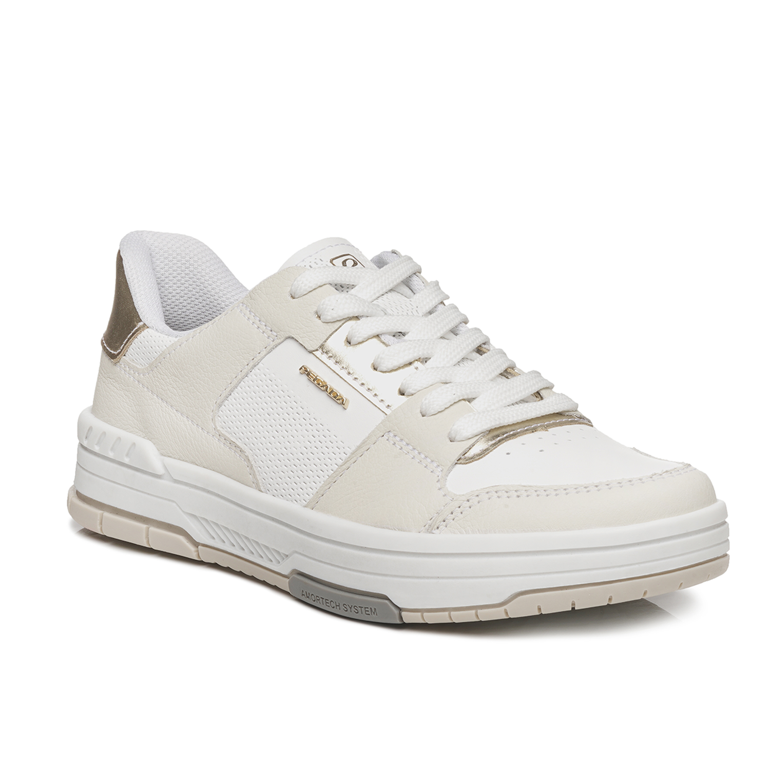 ZAPATILLA MUJER PEGADA CASUAL BRANCO/MILK/DOURADO 212602-02 BLANCO 1135319 - 1