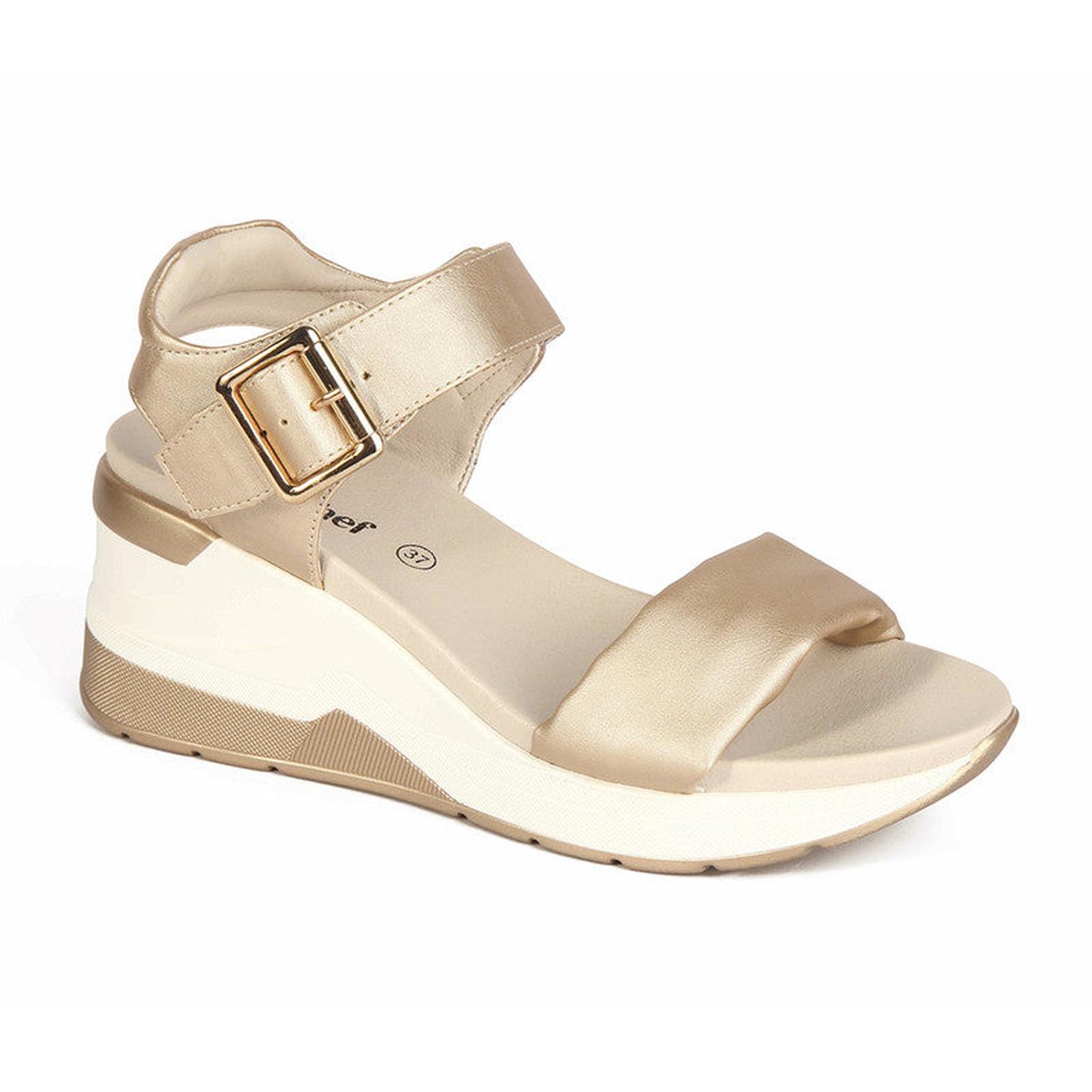 SANDALIA MUJER STHEF CASUAL DORADO 7838 - 1