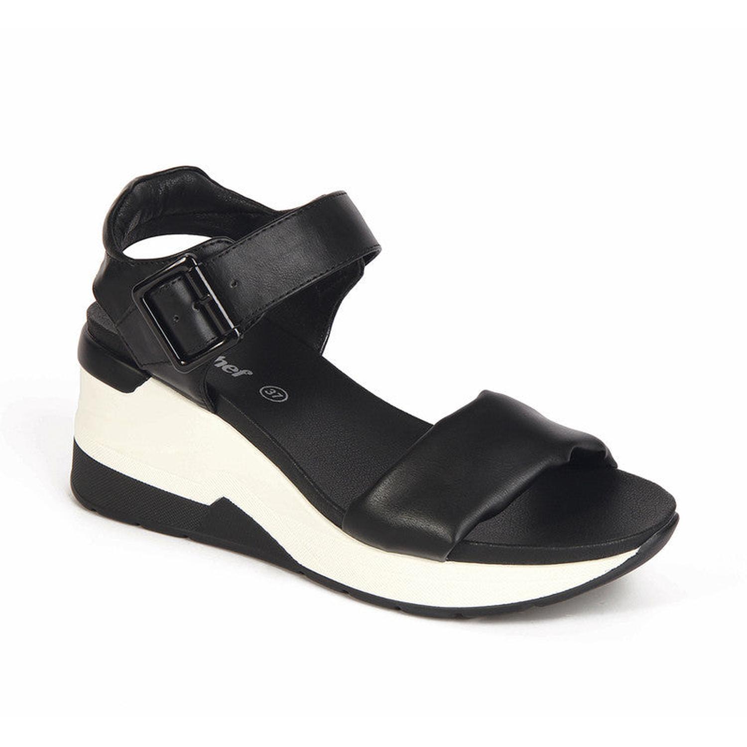 SANDALIA MUJER STHEF CASUAL NEGRO 7838 - 1