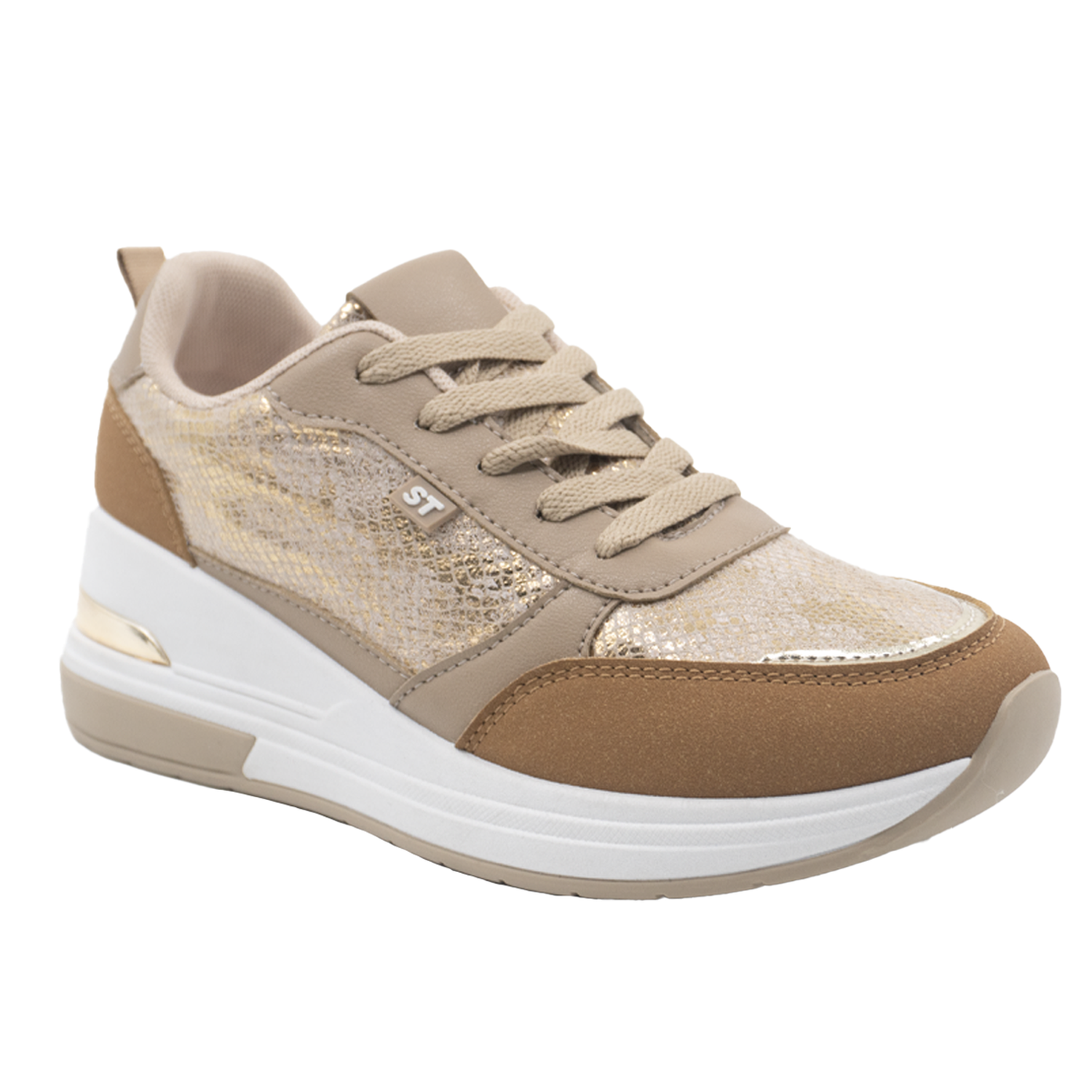 ZAPATILLA MUJER STHEF CASUAL BEIGE 8284 - 1