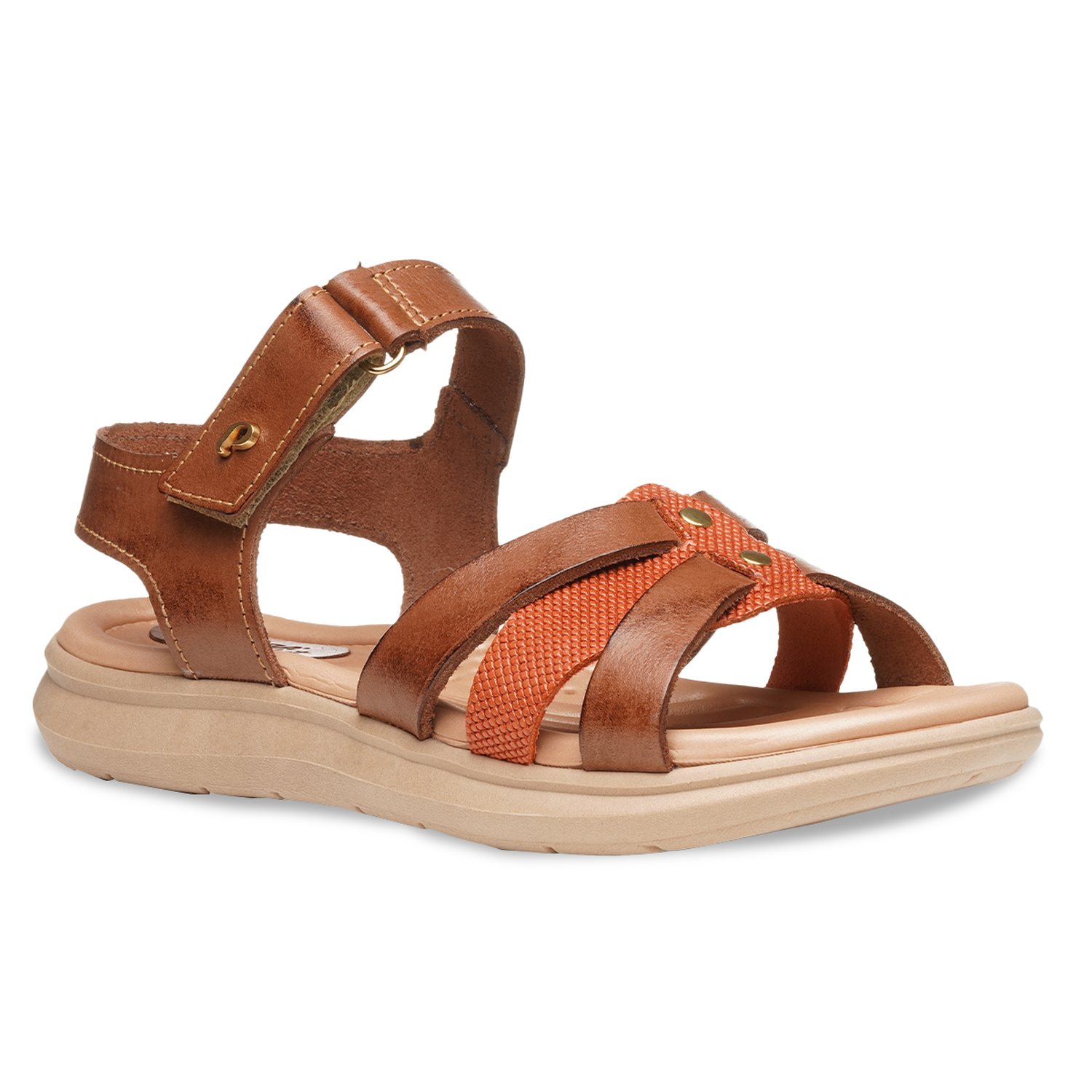 SANDALIA MUJER PEGADA CASUAL TERRACOTA 232818-04 MARRÓN 1144247 - 2