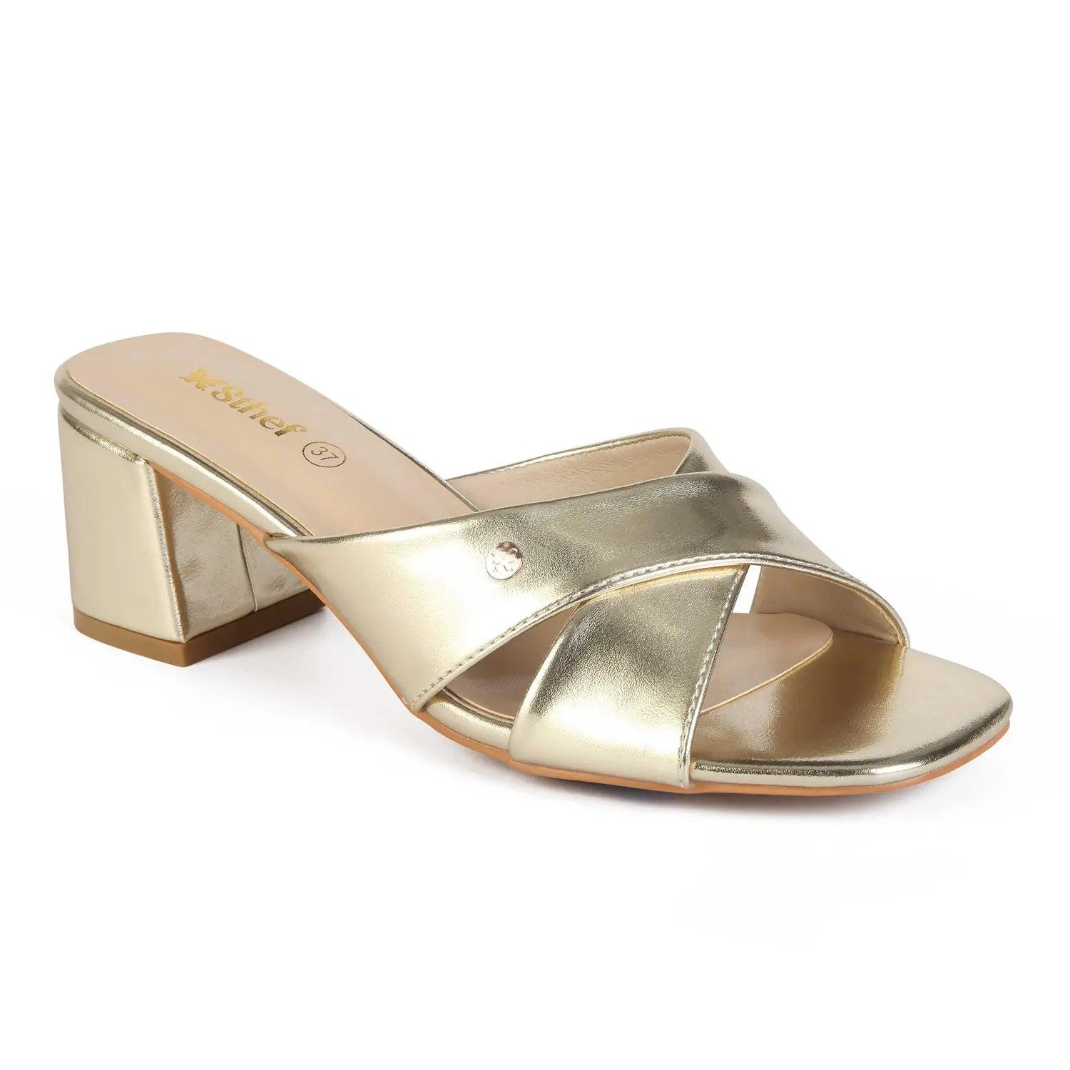 SANDALIA MUJER STHEF VESTIR DORADO 8044 - 1