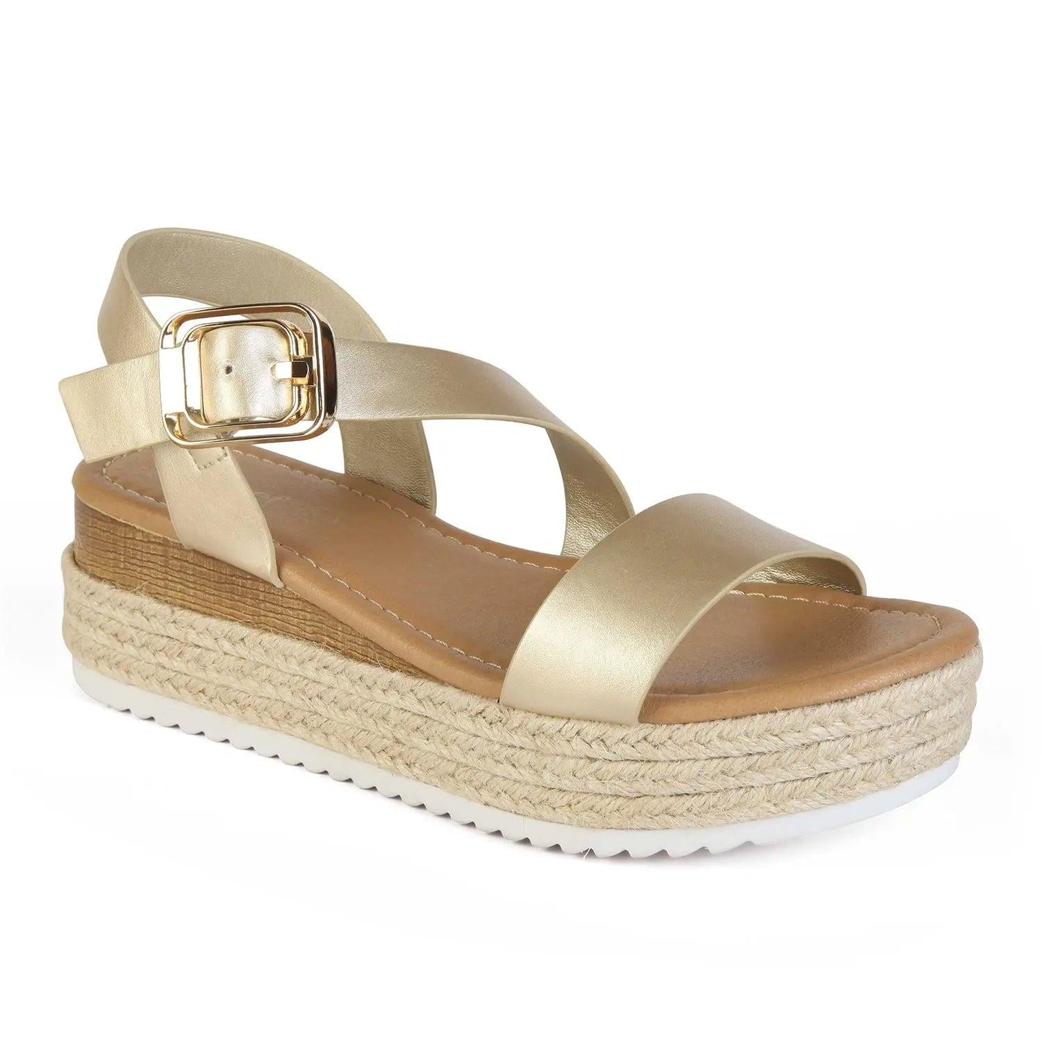 SANDALIA MUJER STHEF CASUAL DORADO 8043 - 1