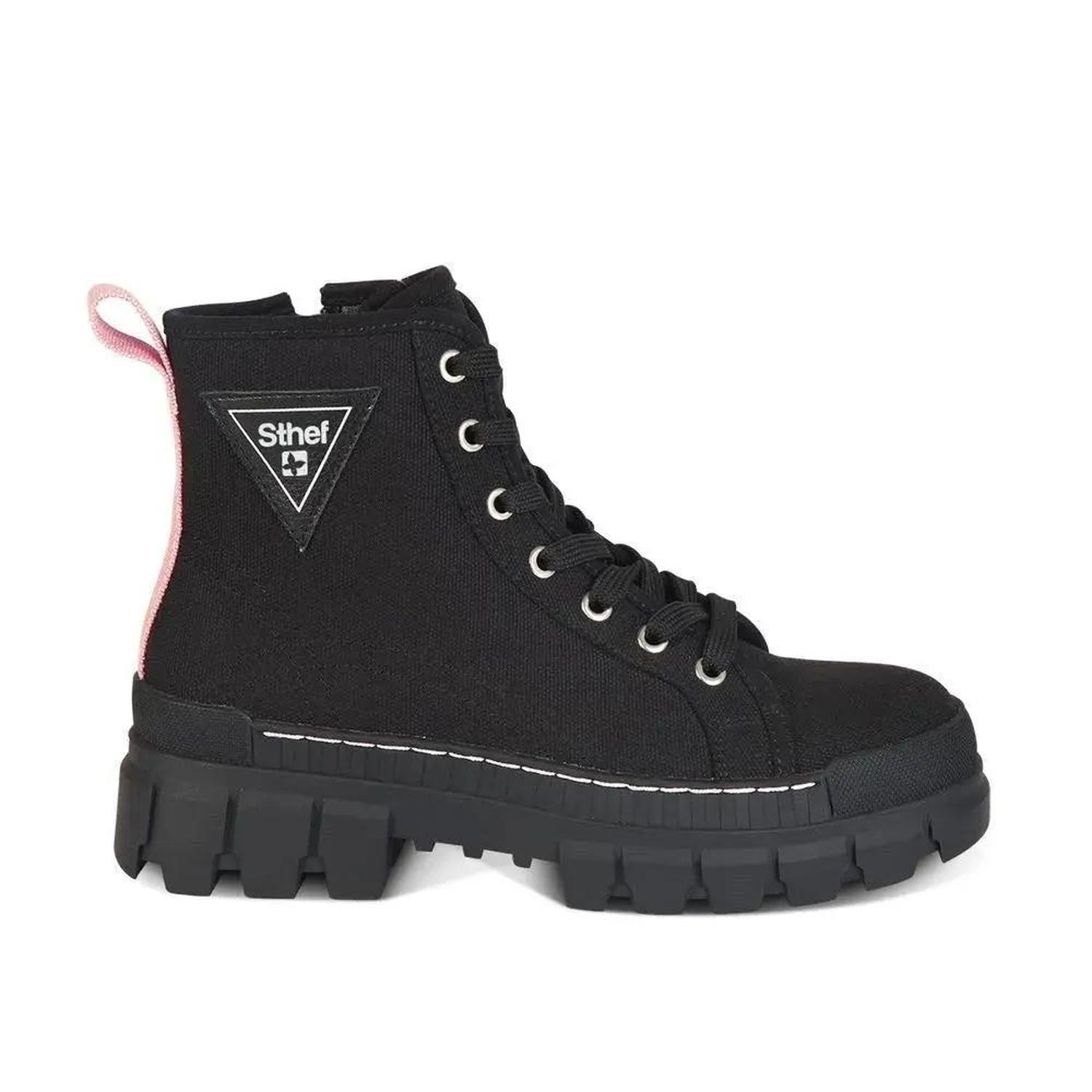BOTIN MUJER STHEF CASUAL NEGRO 7608 - 1