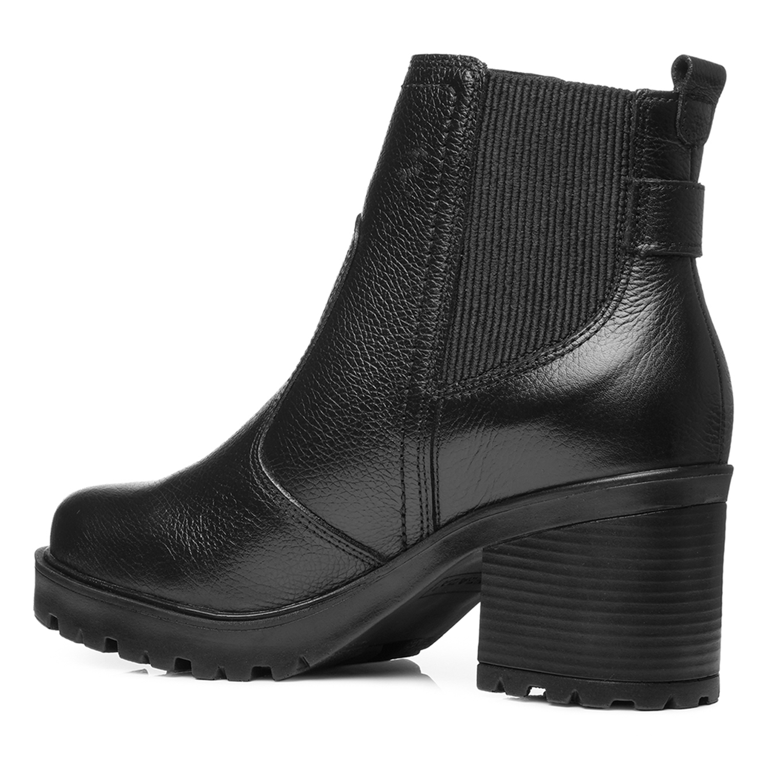 BOTIN MUJER PEGADA CUERO VESTIR PRETO 282603-02 COLOR 1150915 - 3