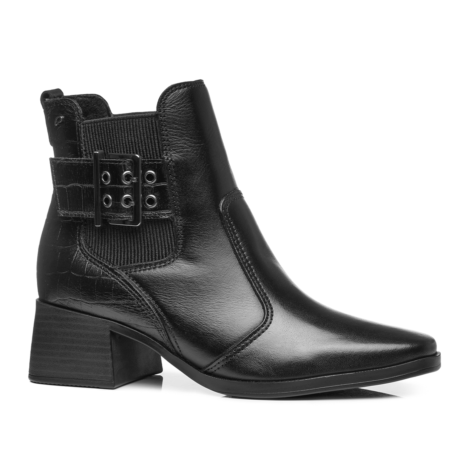 BOTIN MUJER PEGADA CUERO VESTIR PRETO 282351-05 COLOR 1135309 - 1
