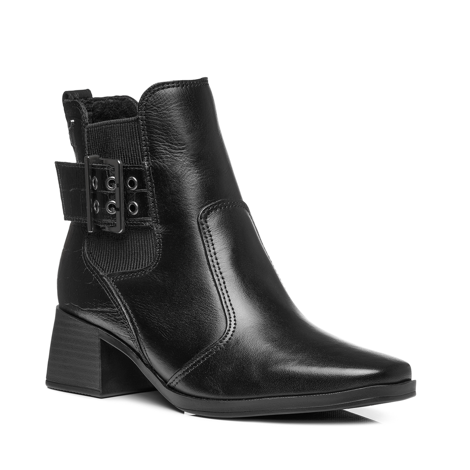 BOTIN MUJER PEGADA CUERO VESTIR PRETO 282351-05 COLOR 1135309 - 2