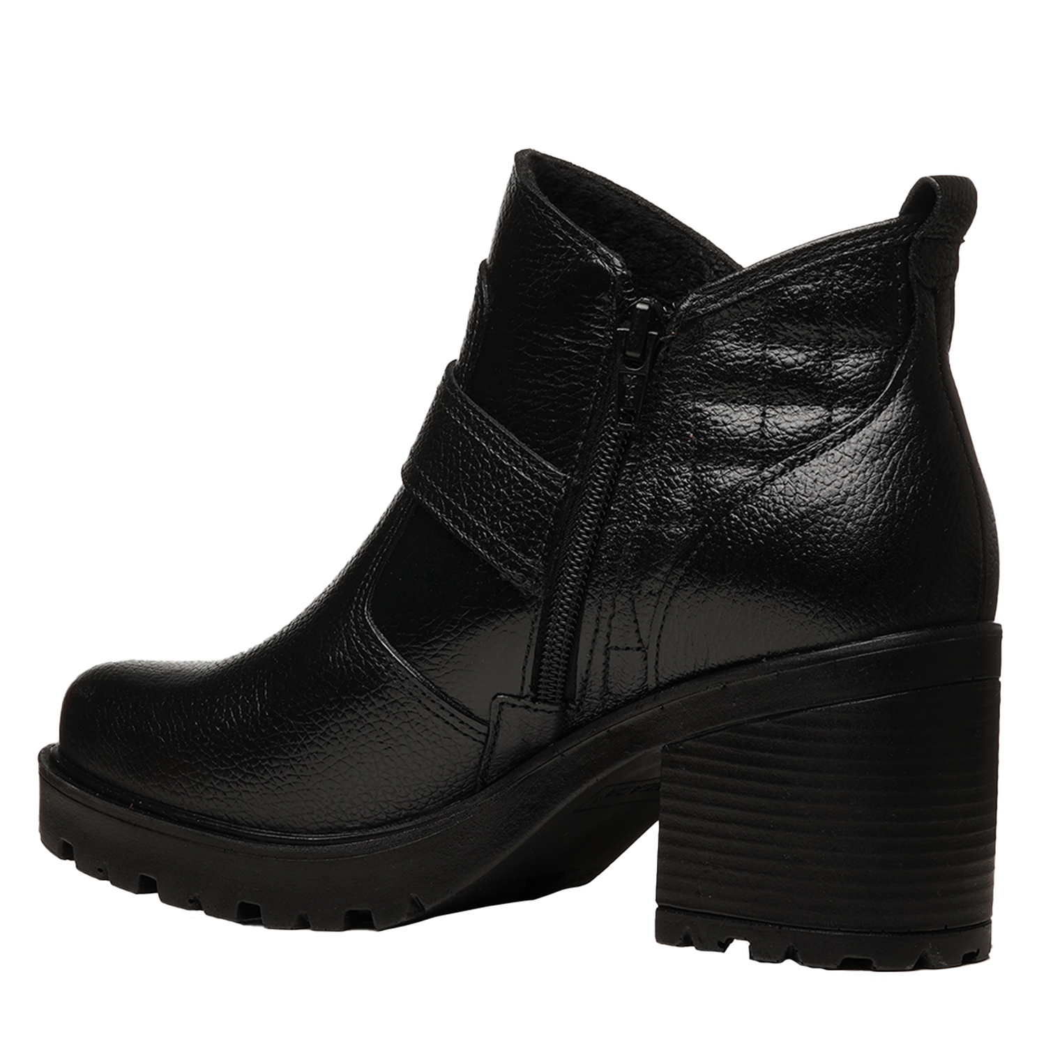 BOTIN MUJER PEGADA CUERO VESTIR PRETO 282604-04 COLOR 1150927 - 3