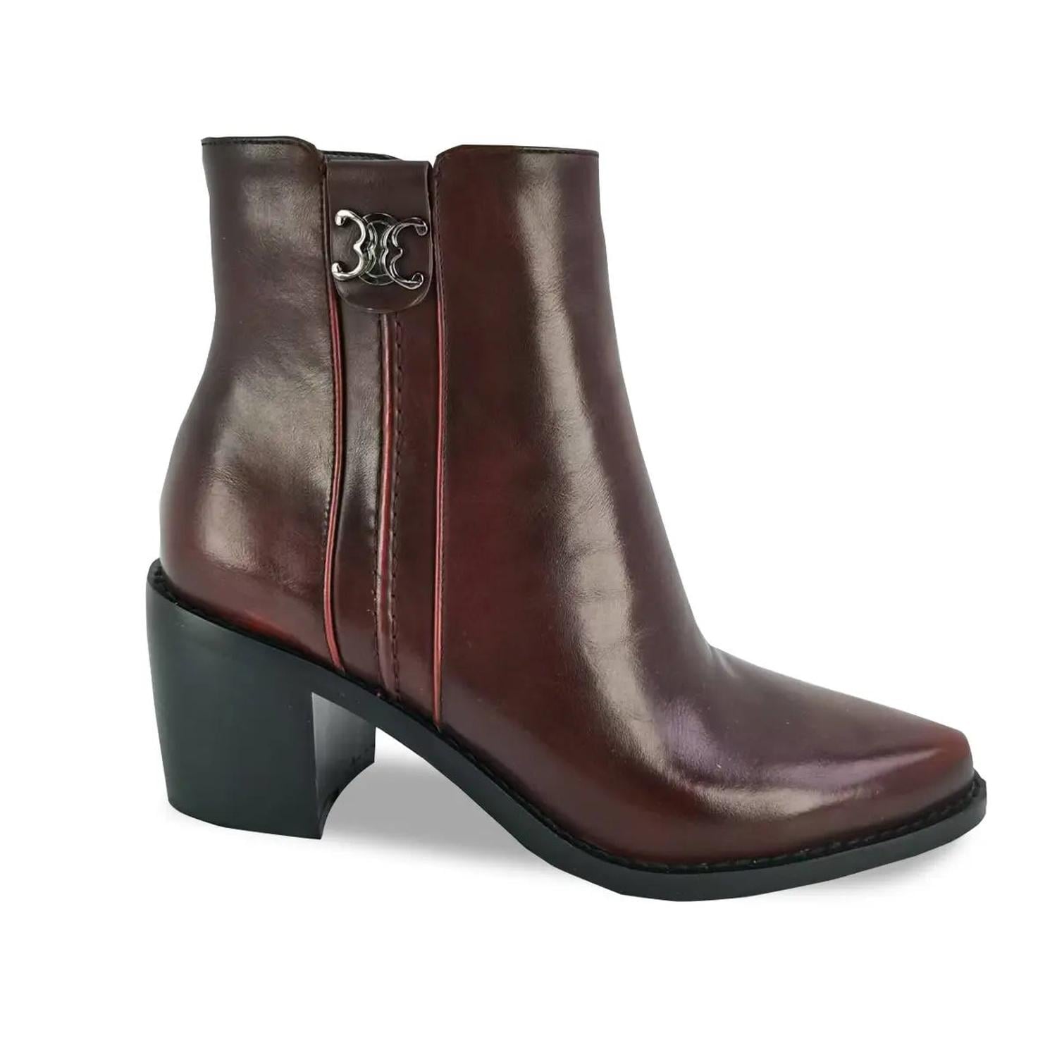 BOTIN MUJER STHEF VESTIR BURGUNDY 8104 - 1