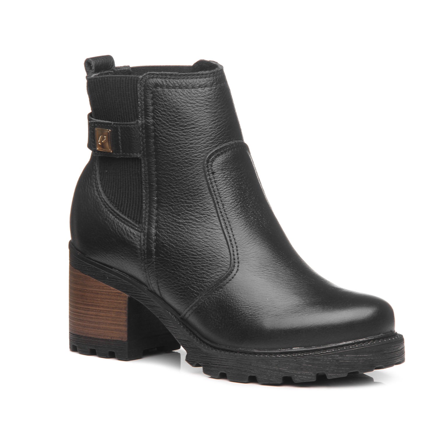 BOTIN MUJER PEGADA CUERO CASUAL PRETO 281309-05 COLOR 1121872 - 2