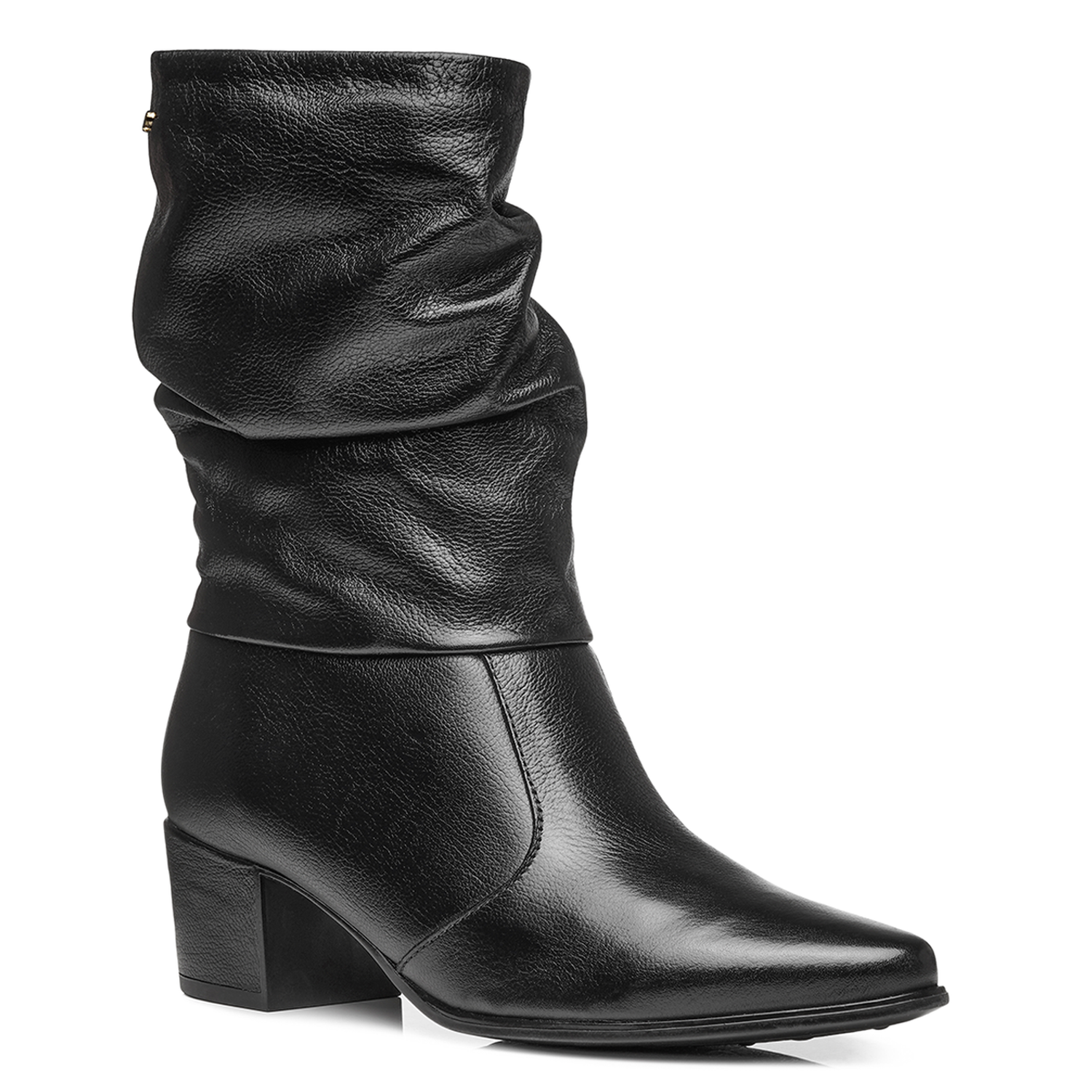 BOTIN MUJER PEGADA CUERO VESTIR PRETO 280901-02 NEGRO 1150785 - 1