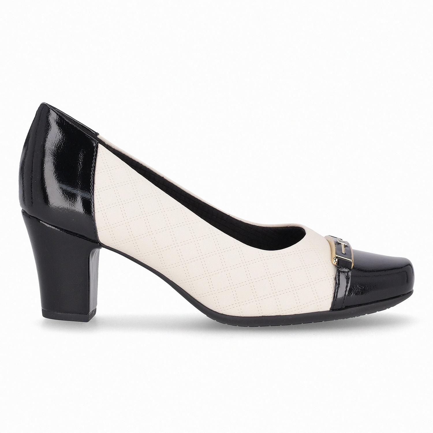 ZAPATO MAXI MUJER PICCADILLY PRETO/OFF WHITE 34400200000001 BLANCO 1138327 - 5