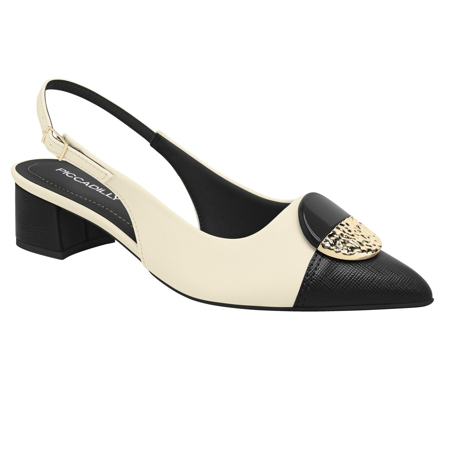 ZAPATO JOANETE MUJER PICCADILLY OFF WHITE/PRETO 73909100000002 NEGRO 1138499 - 1