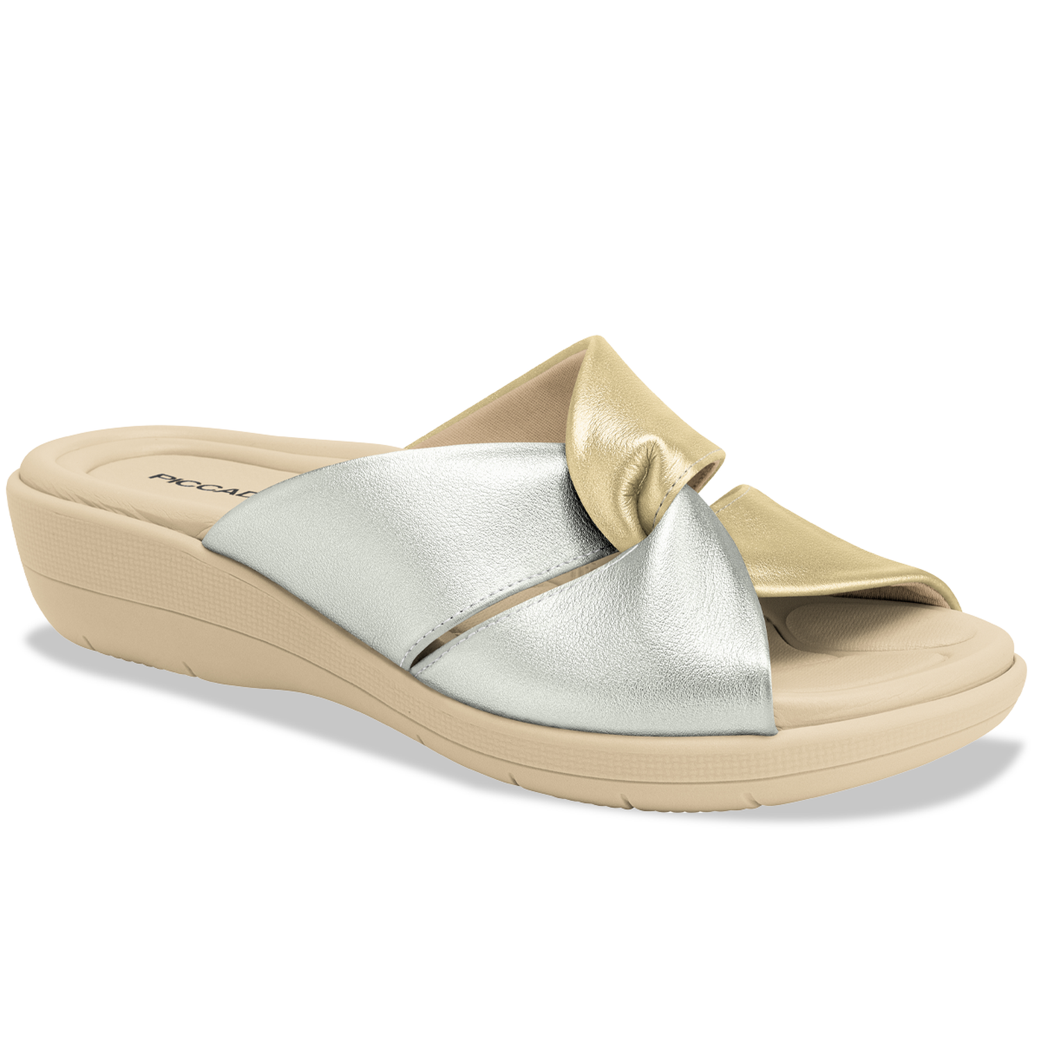 SANDALIA FASCITE MUJER PICCADILLY CASUAL PRATA/OURO 23902300000010 - 1