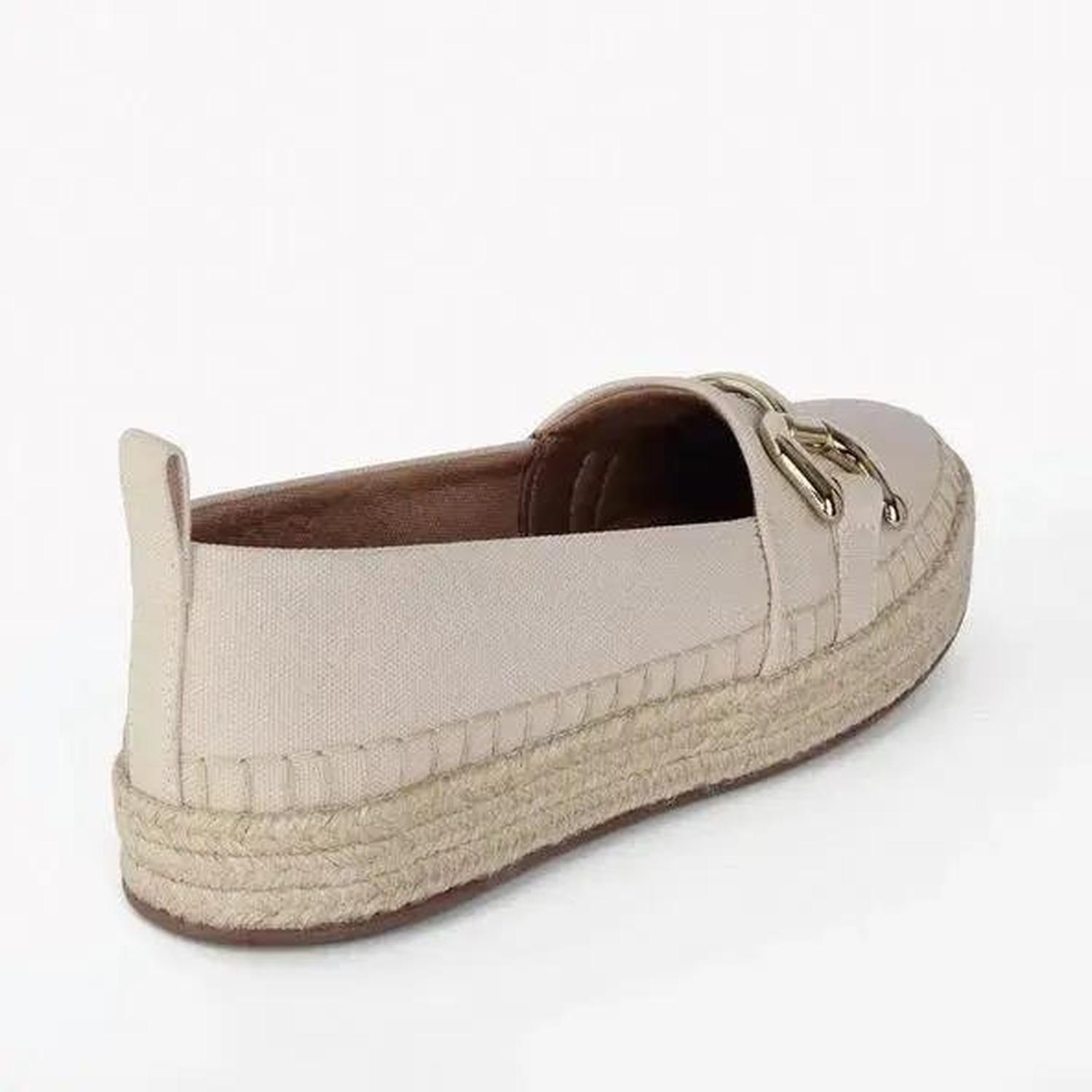 ALPARGATA MUJER MIKAELA OFF WHITE 392363-4 MARRÓN 1108664 - 4