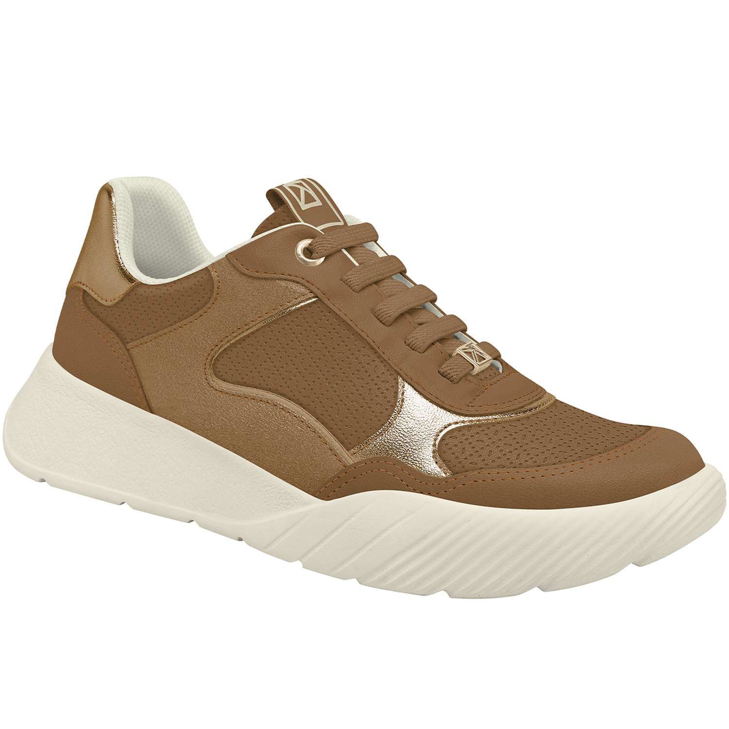 ZAPATILA FASCITE MUJER PICCADILLY MASCAVO / OURO / VERMELHO 94903300000006 - 1