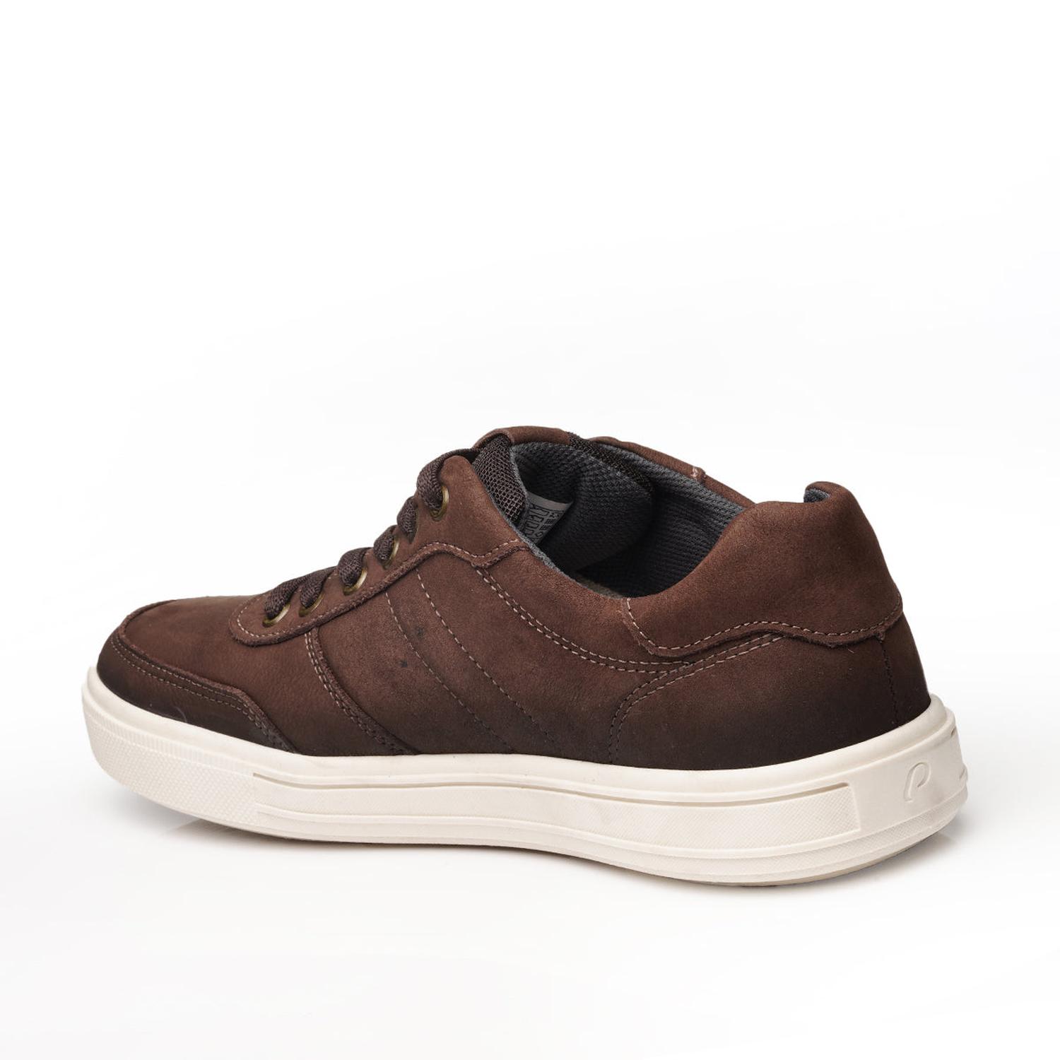 ZAPATILLA HOMBRE PEGADA CUERO CHOCOLATE 111502-08 MARRÓN 1153461 - 4