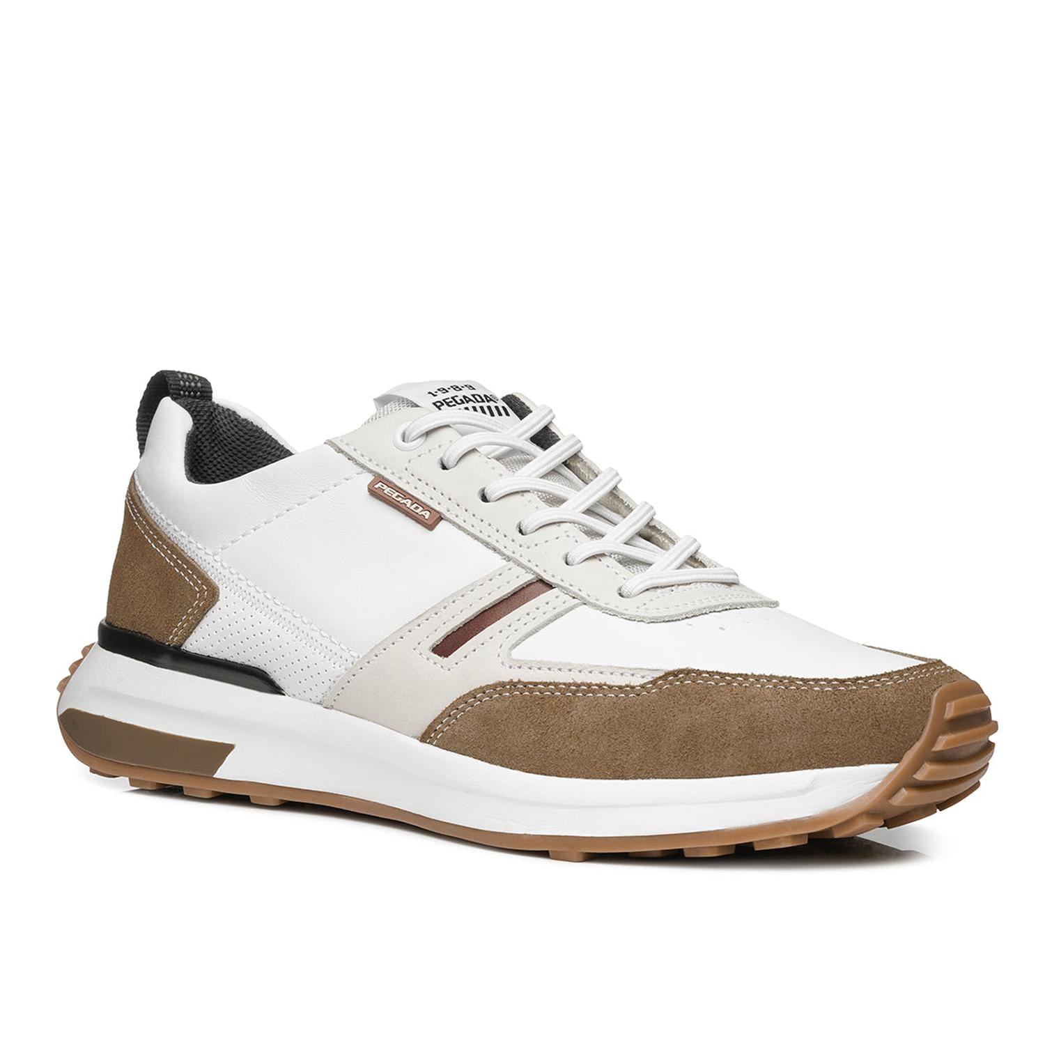 ZAPATILLA HOMBRE PEGADA CUERO BRANCO/CONHAQUE 110751-02 - 1