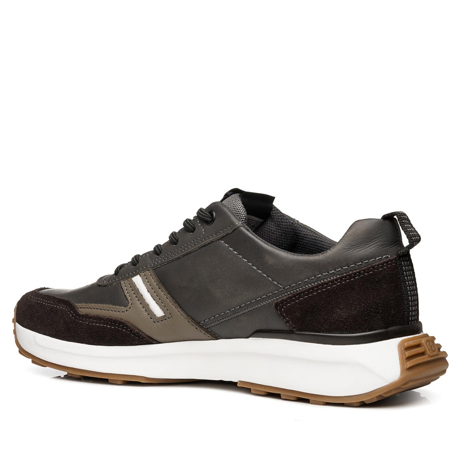 ZAPATILLA HOMBRE PEGADA CUERO CARBONO/CAFE/BRANCO 110751-07 MARRÓN 1153272 - 3